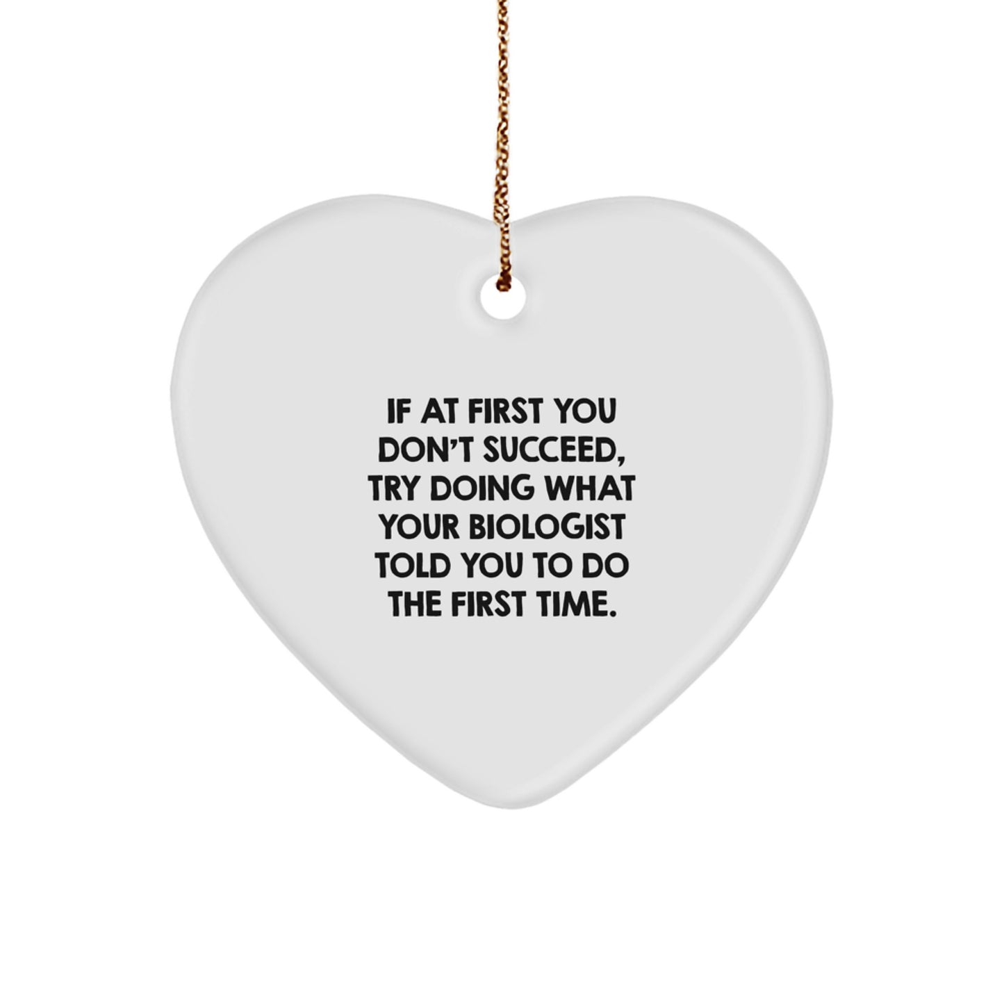 Funny Biologist Gifts from Friends, Christmas Unique Heart Ornament for Men Women Biologists - Image 1