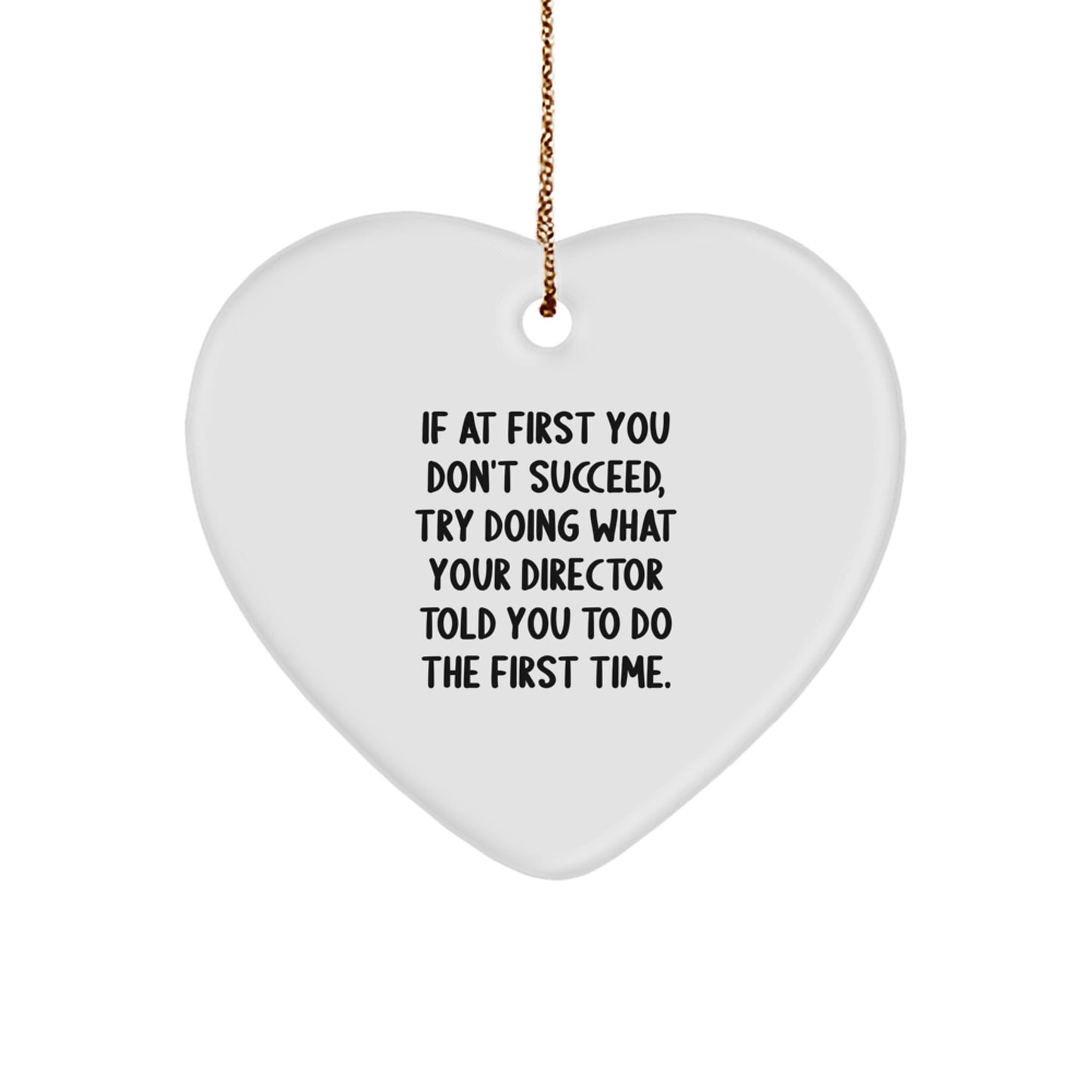 Funny Director Heart Ornament Gifts from Friends for Christmas, Inspirational Quotes for Men Women Coworkers - Image 1