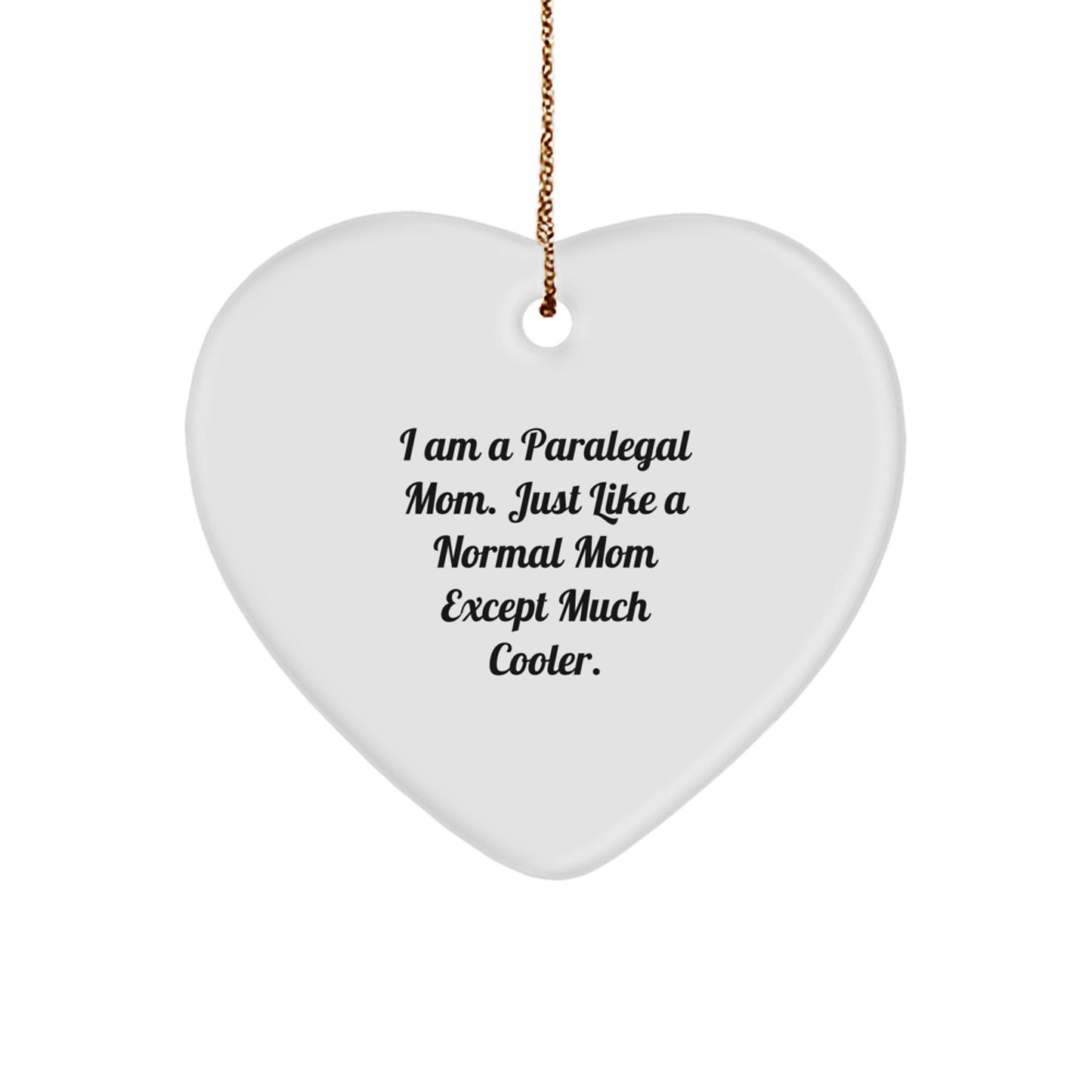 Paralegal Heart Ornament Gift from Friends, Paralegal Mom Funny Christmas Unique Gifts for Paralegal Coworkers and Paralegal Friends - Image 1
