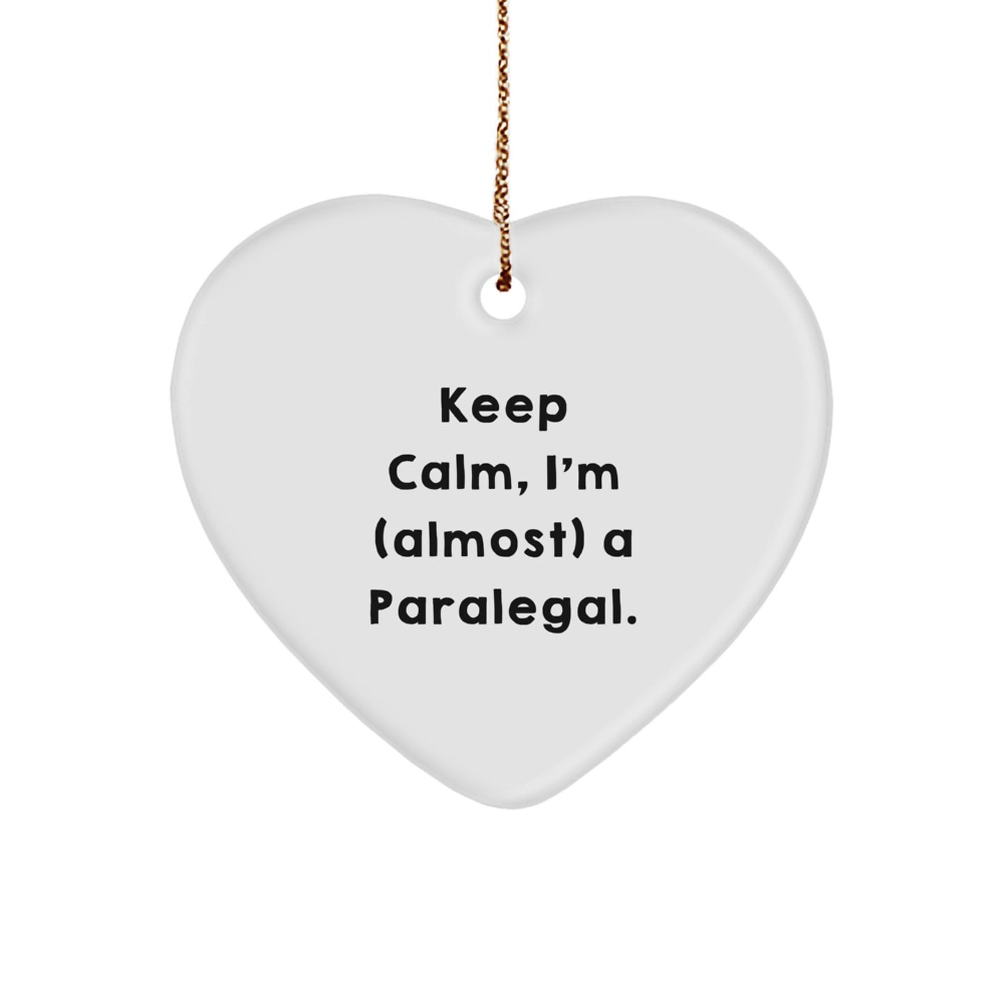 Funny Paralegal Heart Ornament Gifts from Friends and Family for Paralegal Christmas Unique Present - Image 1