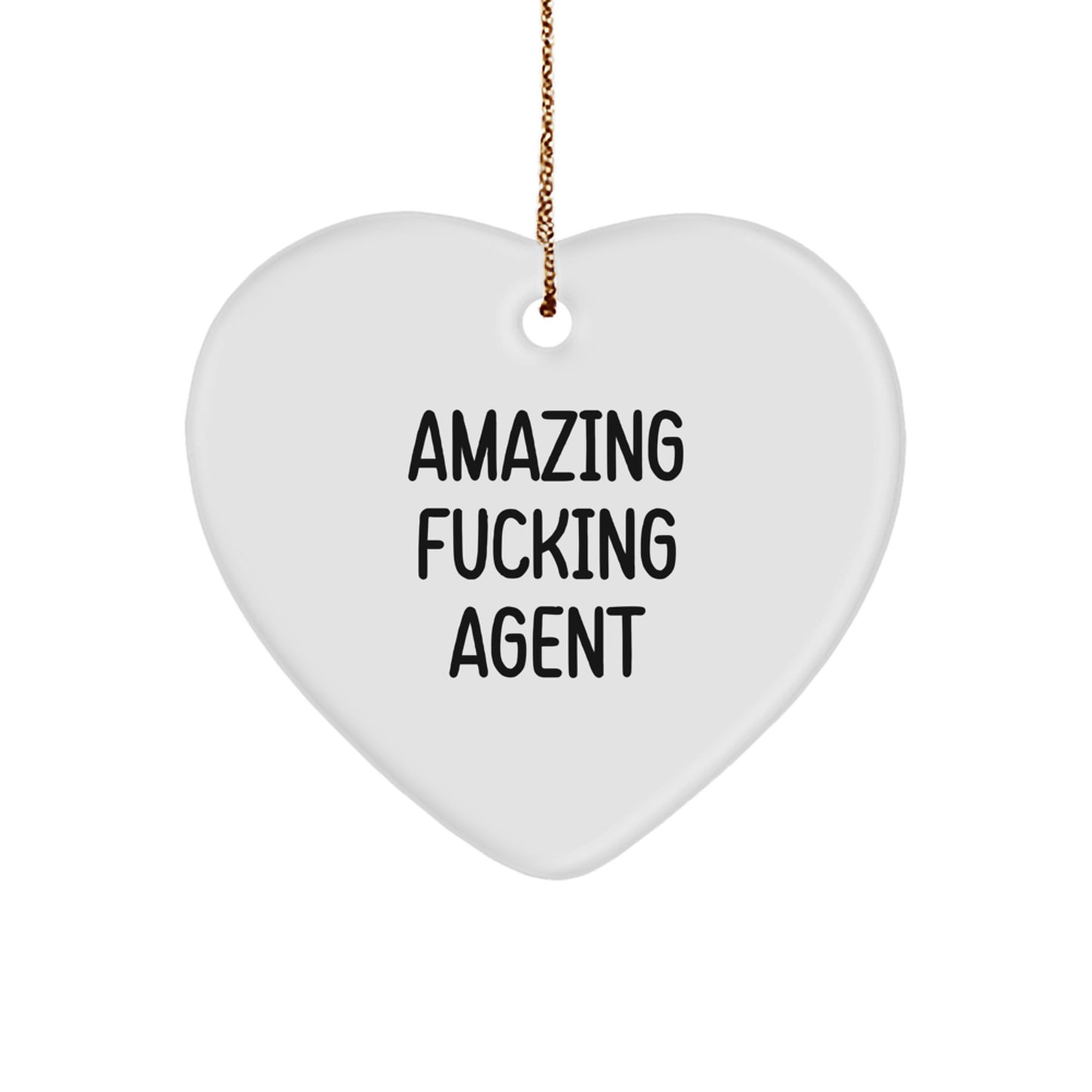 Funny Agent Heart Ornament Gifts from Friends for Christmas - Image 1