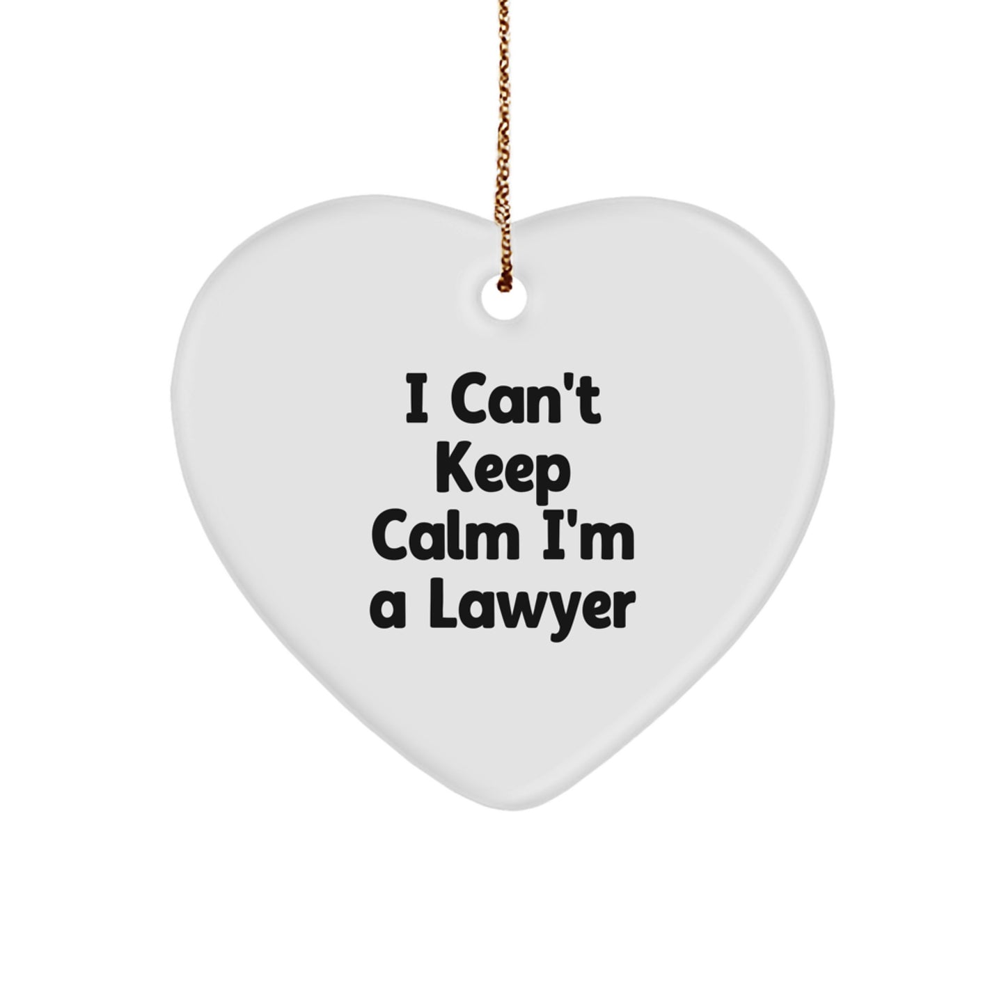 Funny Lawyer Gifts for Men Women Friends Christmas Unique Heart Ornament 'I'm A Lawyer', Gifts from Family to Lawyer Friends - Image 1