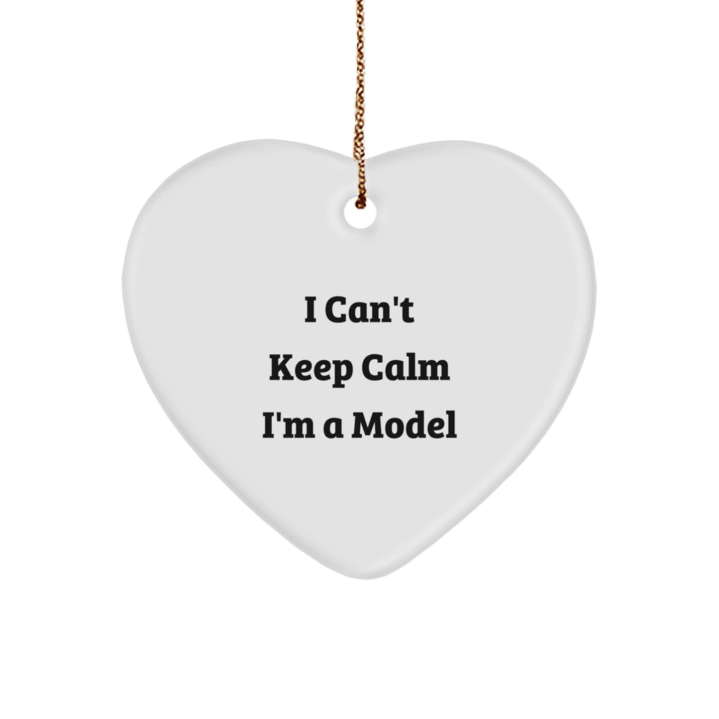 Cute Funny Model Heart Ornament Gifts from Friends for Christmas - Image 1