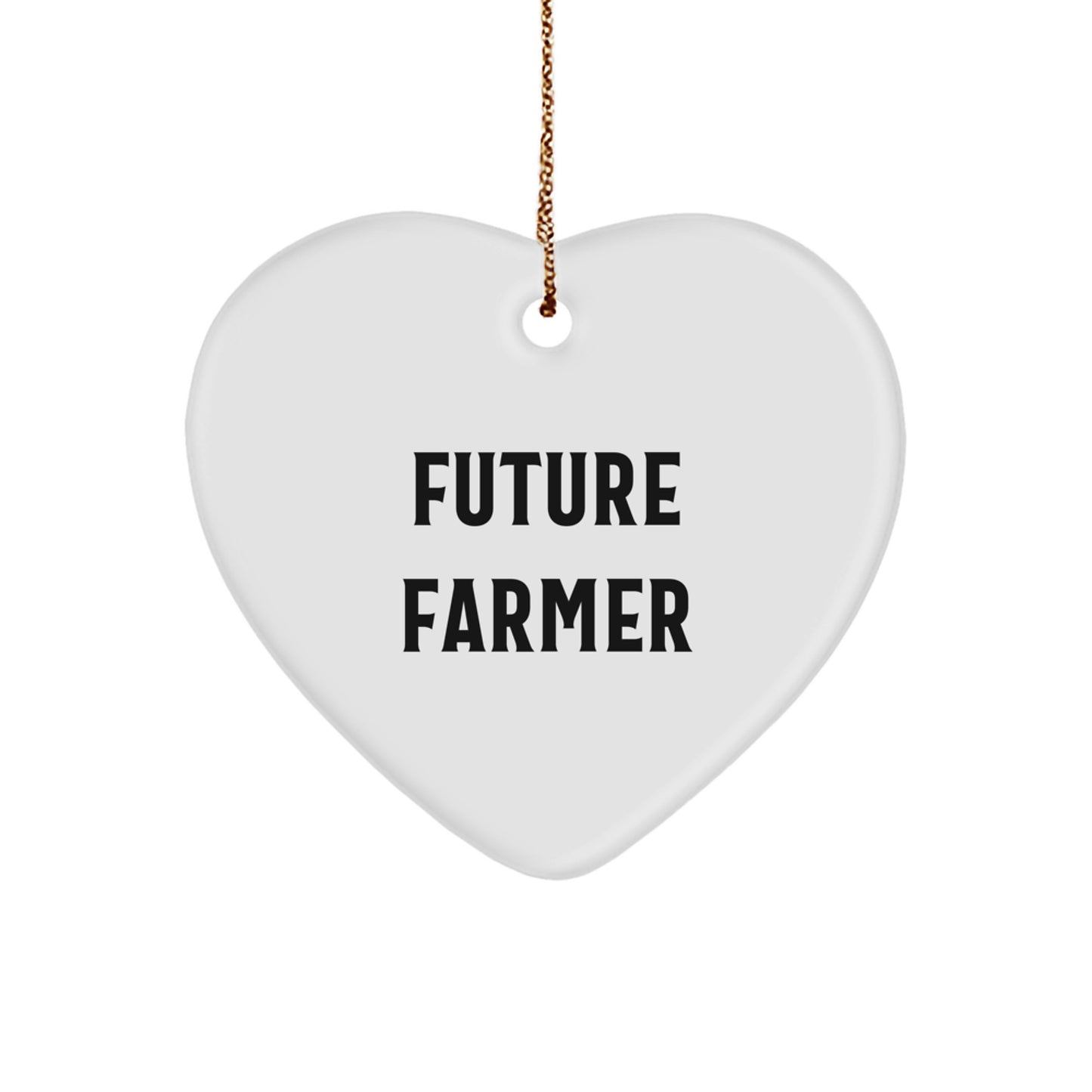 Gifts from Family for Future Farmers Heart Ornament, Funny Quote, Christmas Unique Gifts, Farmer Gifts - Image 1