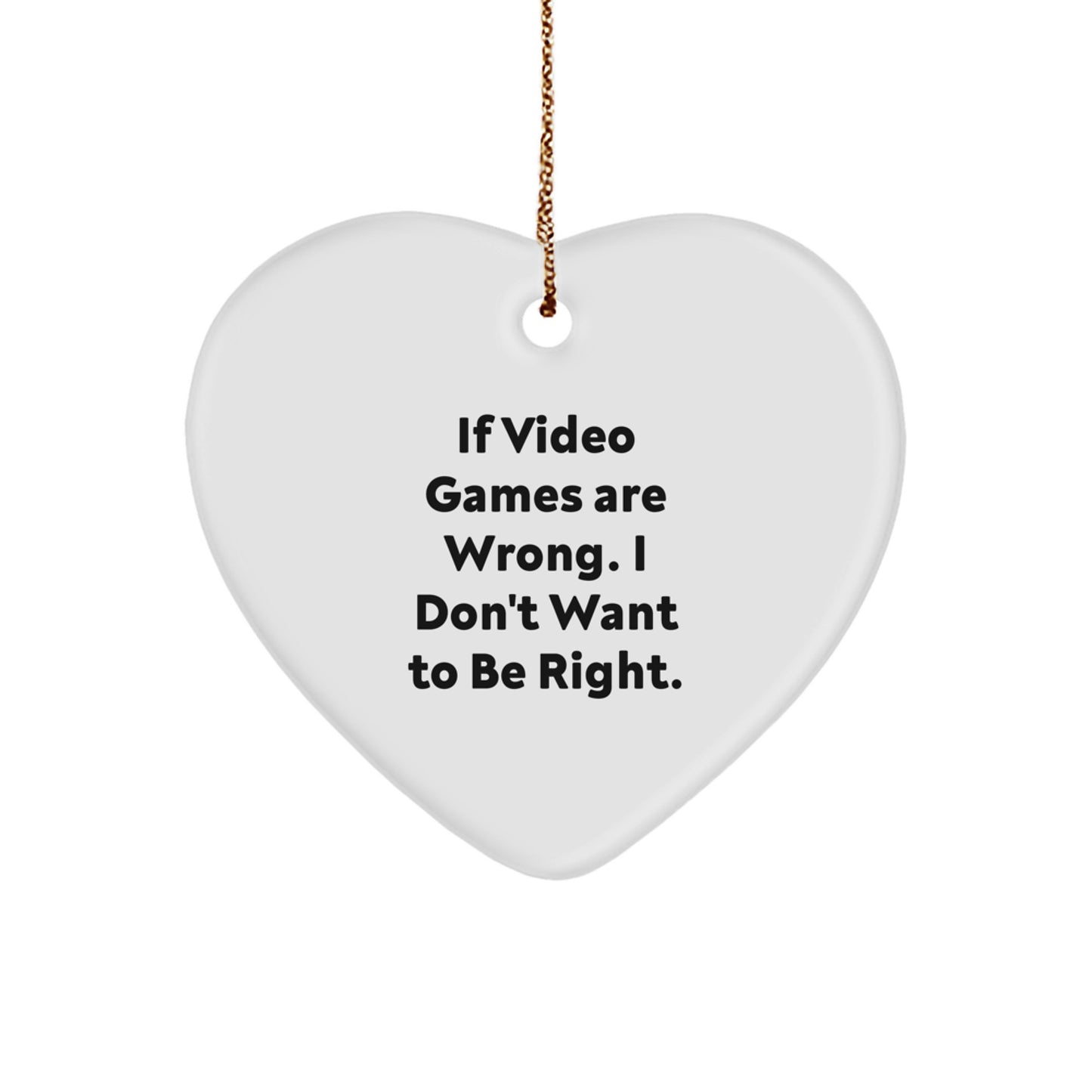 Funny Quote Playing Video Games Heart Ornament Gifts for Women from Family on Christmas Unique Gifts - Image 1