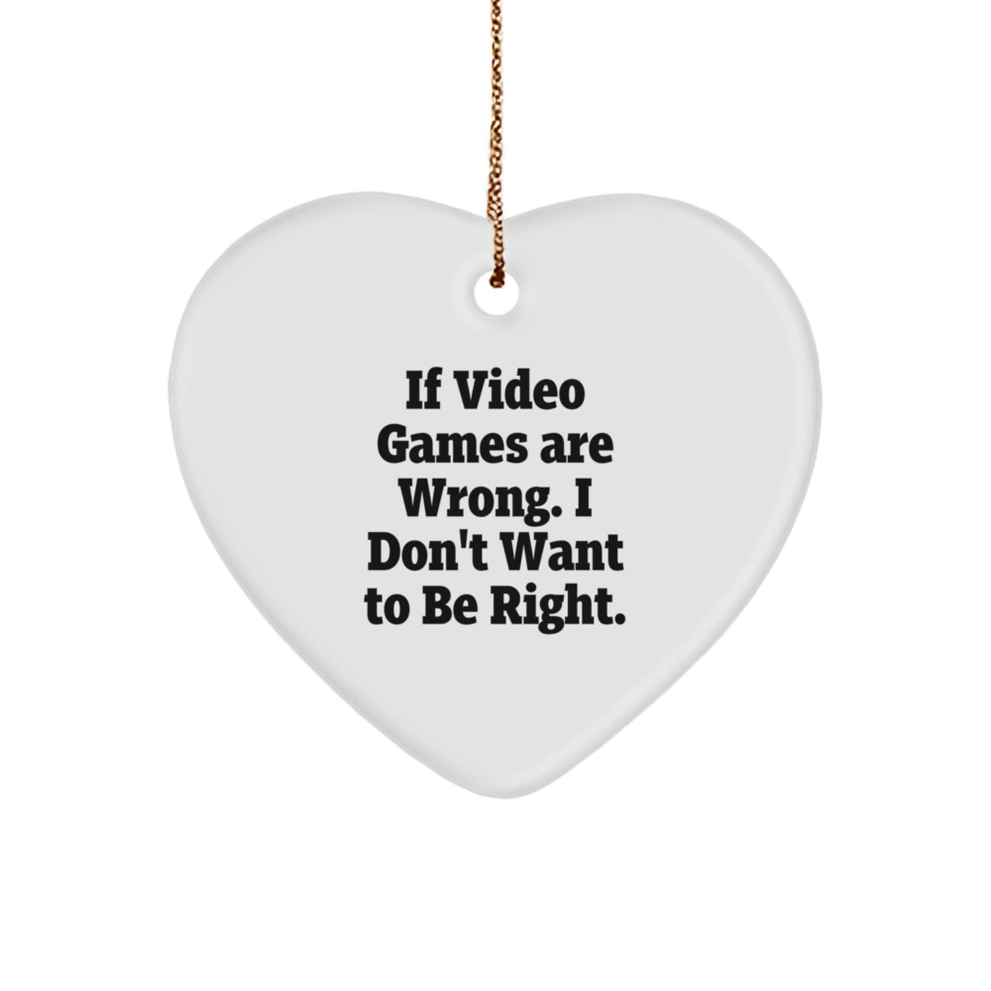 Funny Gaming Heart Ornaments Gifts for Playing Video Games Lovers, Christmas Unique Gifts from Friends, Family, or Coworkers, Inspirational Heart Shaped Decor - Image 1
