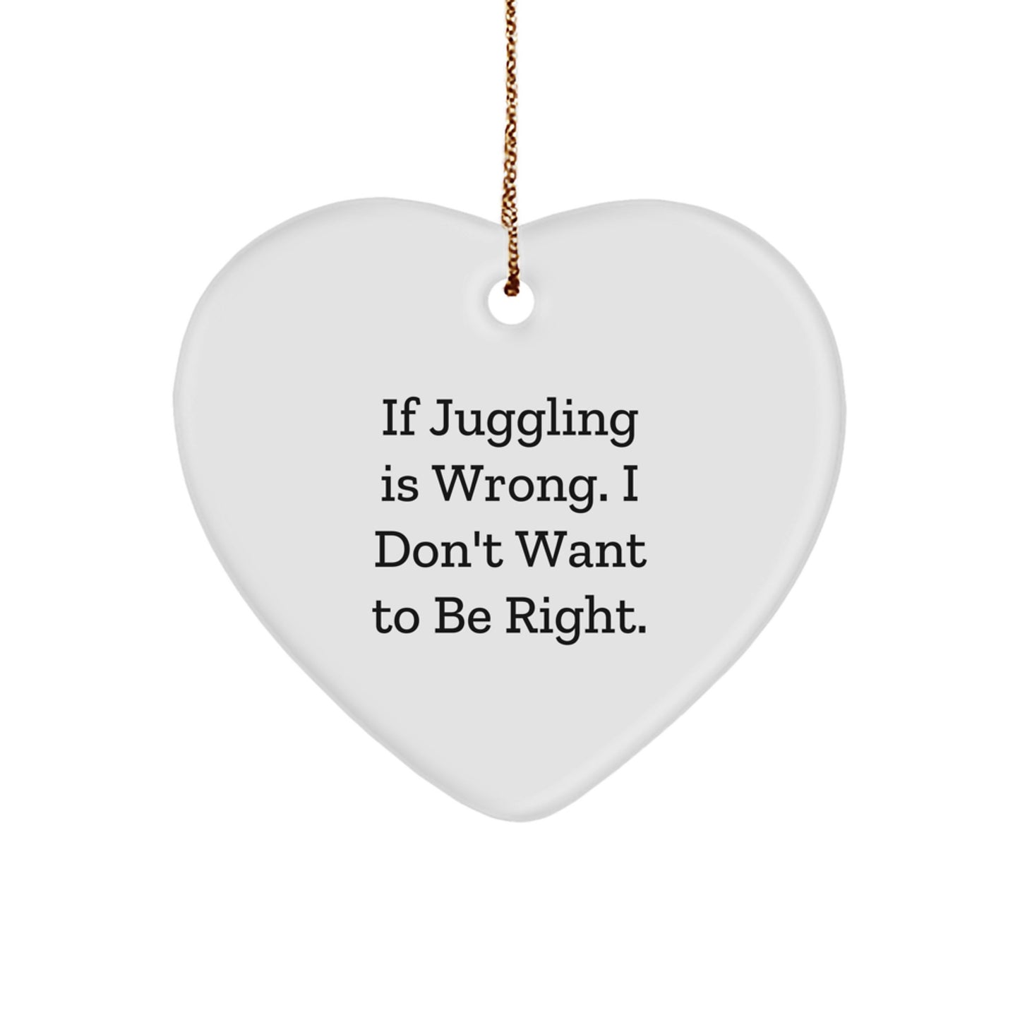 Funny Juggling Heart Ornament Gifts for Juggling Friends and Family - Christmas Unique Gifts from Men to Women - Image 1