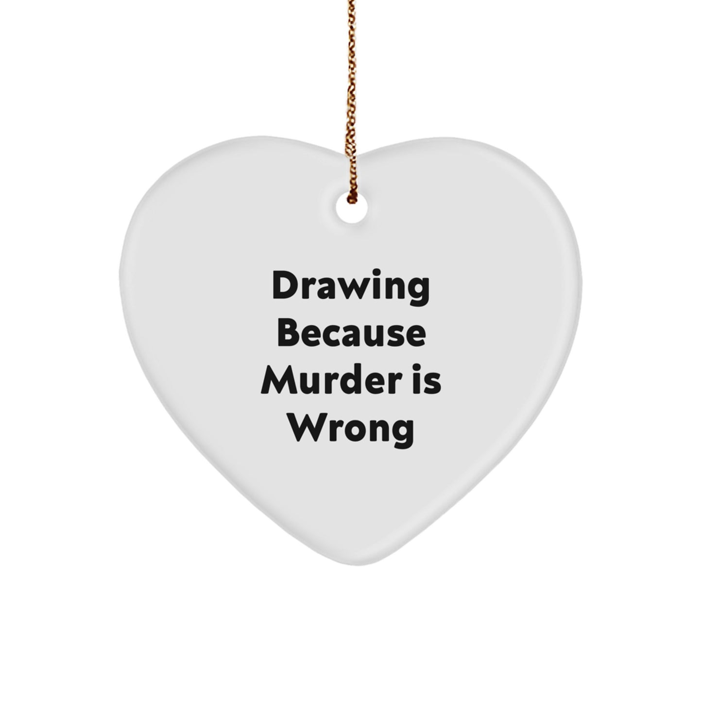 Funny Drawing Heart Ornament Gifts from Friends for Men, Unique Christmas Decorations - Image 1