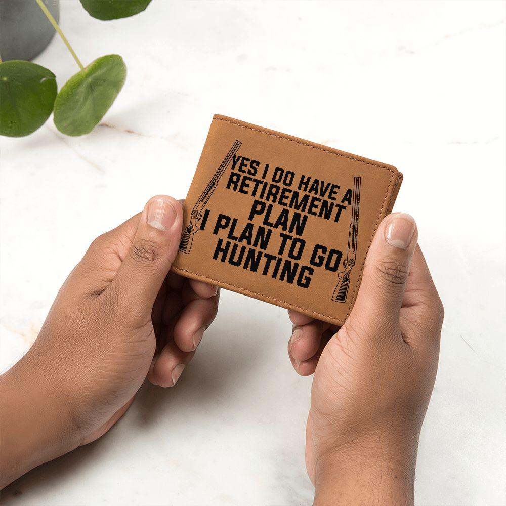 Hunter Retirement Plan Leather Wallet - Mallard Moon Gift Shop