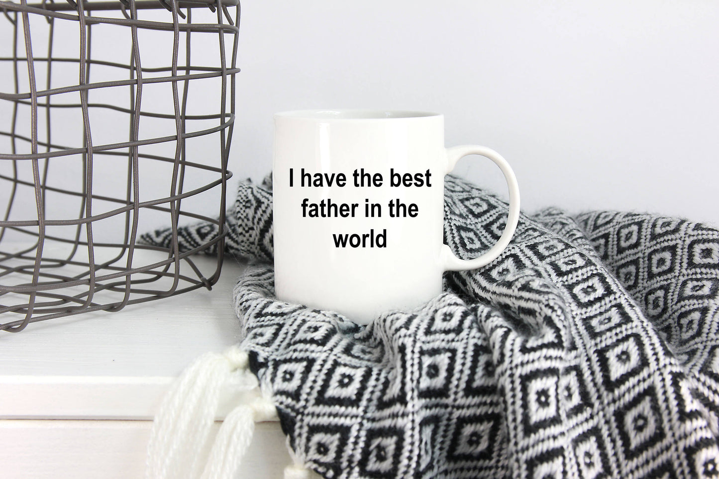 Father Ceramic Coffee Mug - I Have the Best Father in the World Father's Day Birthday Gift - Mallard Moon Gift Shop