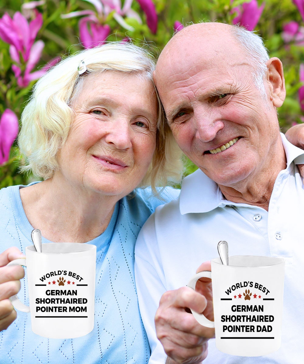 German Shorthaired Pointer Dog Dad and Mom Mug - Set of 2 - His and Hers - Mallard Moon Gift Shop