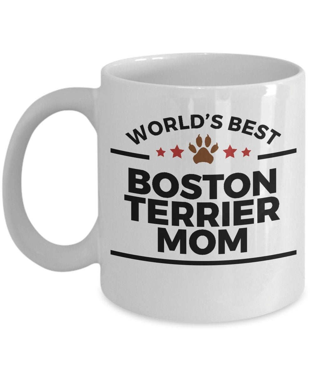Boston Terrier Dog Mom Coffee Mug - Mallard Moon Gift Shop