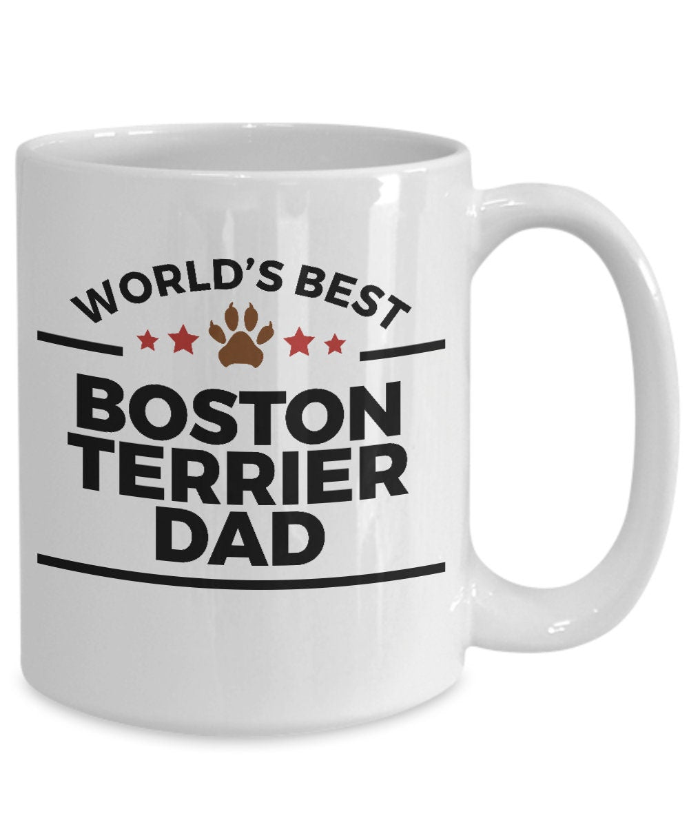 Boston Terrier Dog Dad Coffee Mug - Mallard Moon Gift Shop