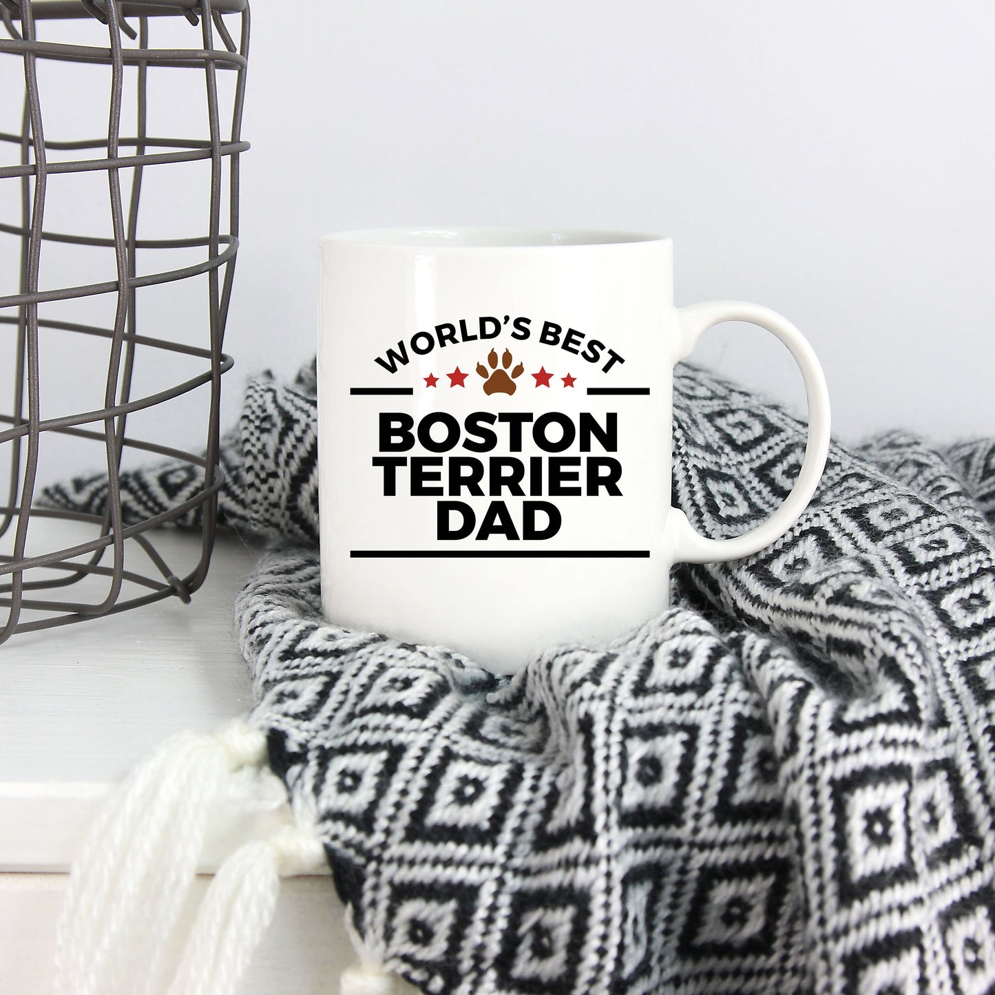 Boston Terrier Dog Dad Coffee Mug - Mallard Moon Gift Shop