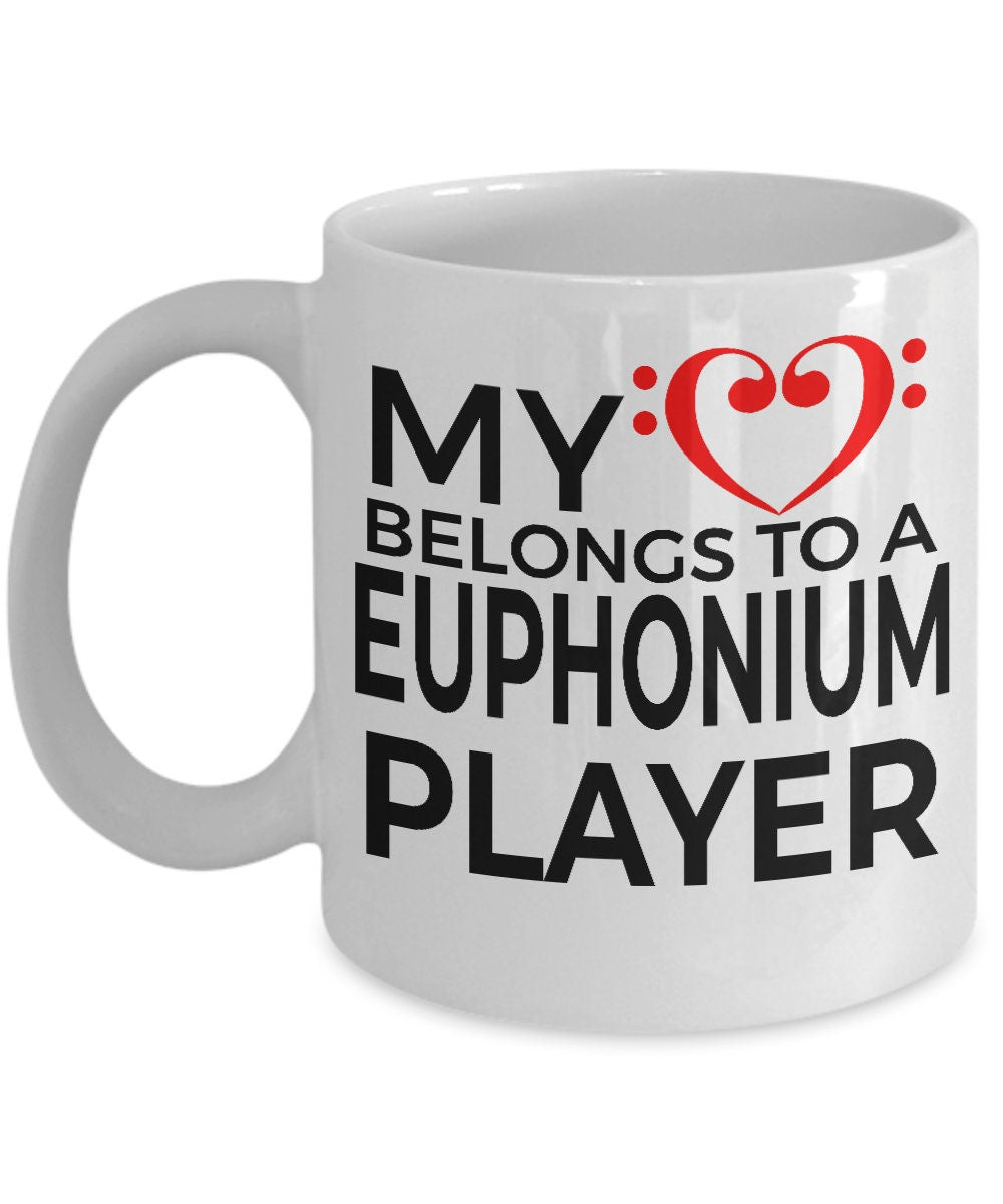 Euphonium Player Romantic Mug - My Heart Belongs to a Euphonium Player - Mallard Moon Gift Shop