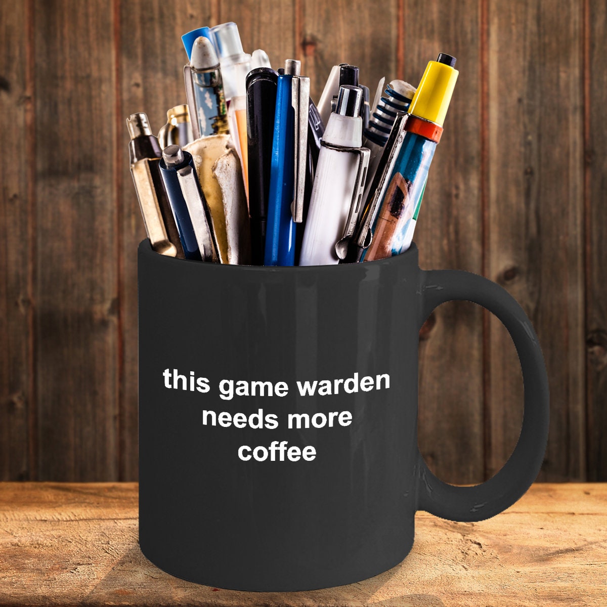 Game Warden Black Coffee Mug - Mallard Moon Gift Shop