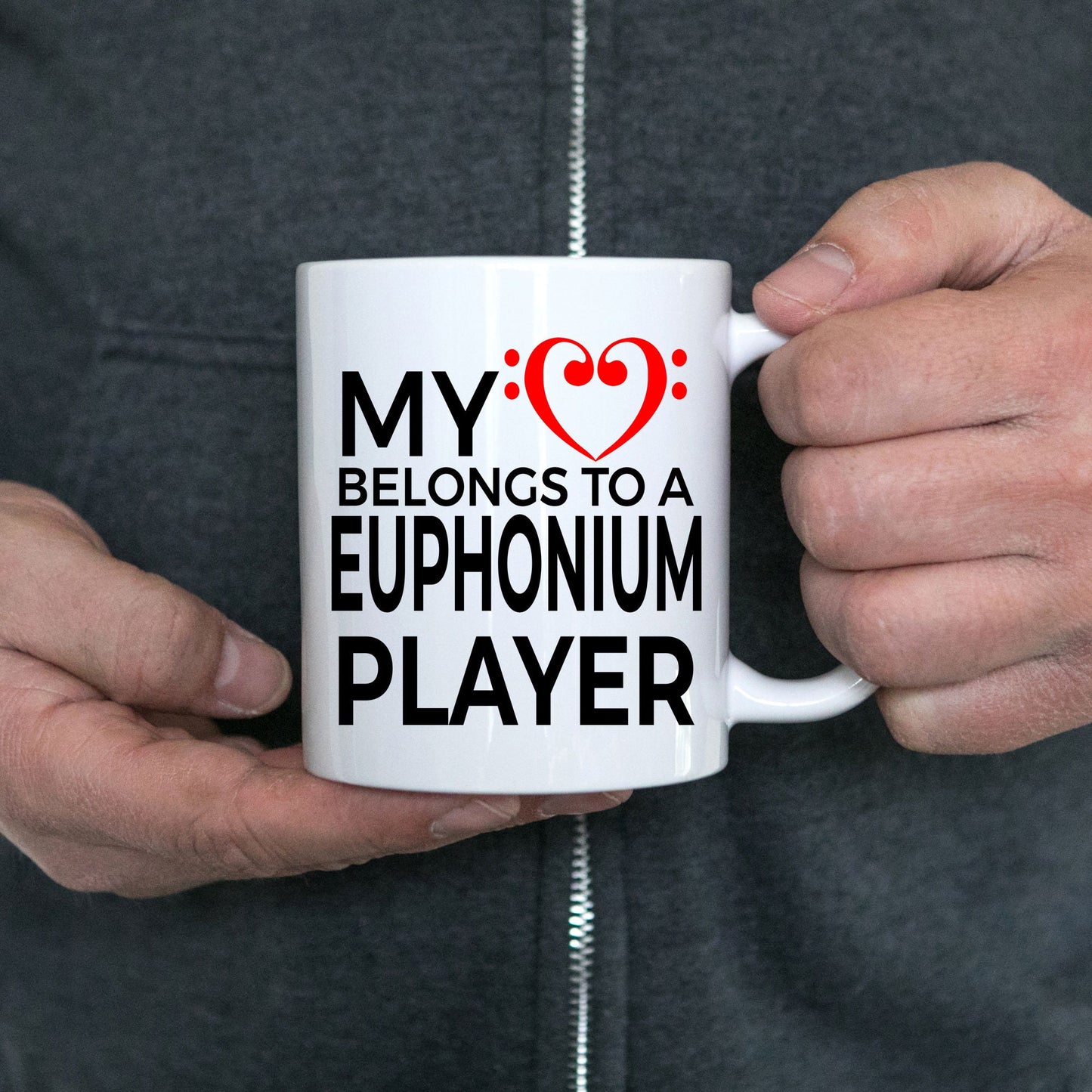 Euphonium Player Romantic Mug - My Heart Belongs to a Euphonium Player - Mallard Moon Gift Shop