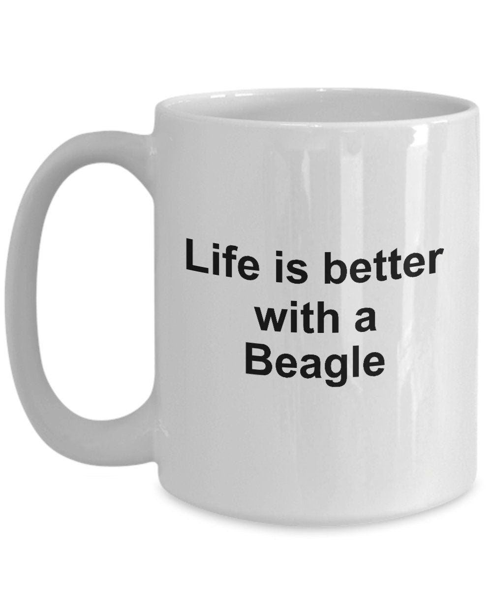 Beagle Dog Mug - Life is Better with a Beagle - Mallard Moon Gift Shop