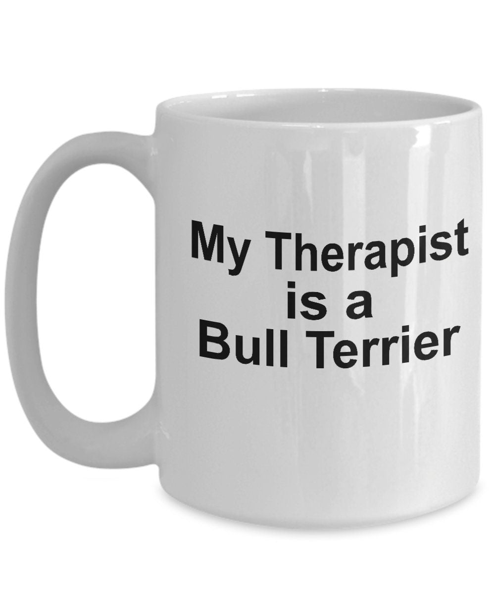 Bull Terrier Therapist Dog Mug - Mallard Moon Gift Shop
