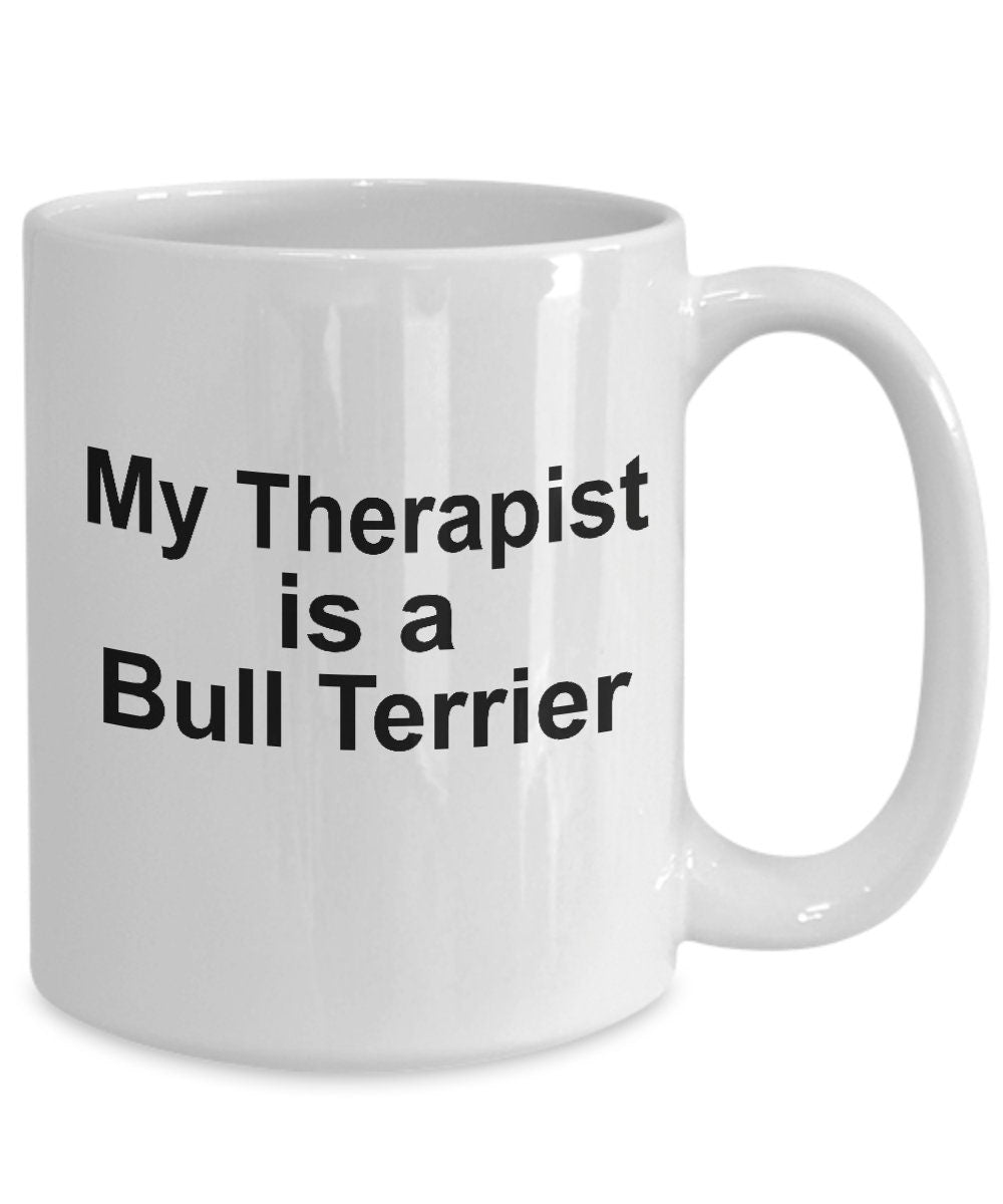 Bull Terrier Therapist Dog Mug - Mallard Moon Gift Shop