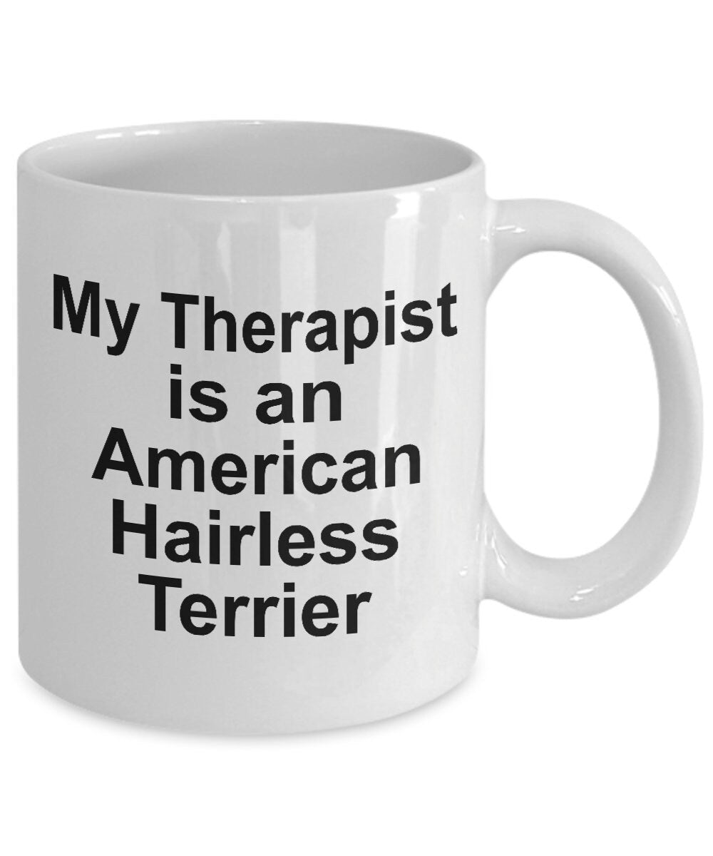 American Hairless Terrier Dog Therapist Mug - Mallard Moon Gift Shop