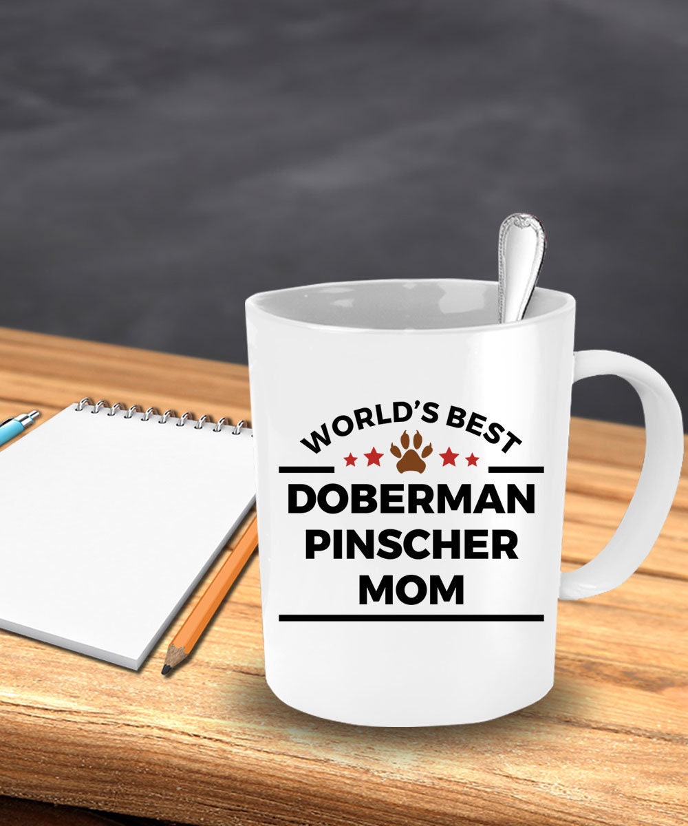 Doberman Pinscher Dog Mom Custom Ceramic Coffee Mug personalized - Mallard Moon Gift Shop