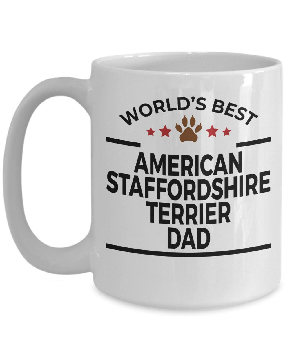 American Staffordshire Terrier Dog Dad Mug - Mallard Moon Gift Shop
