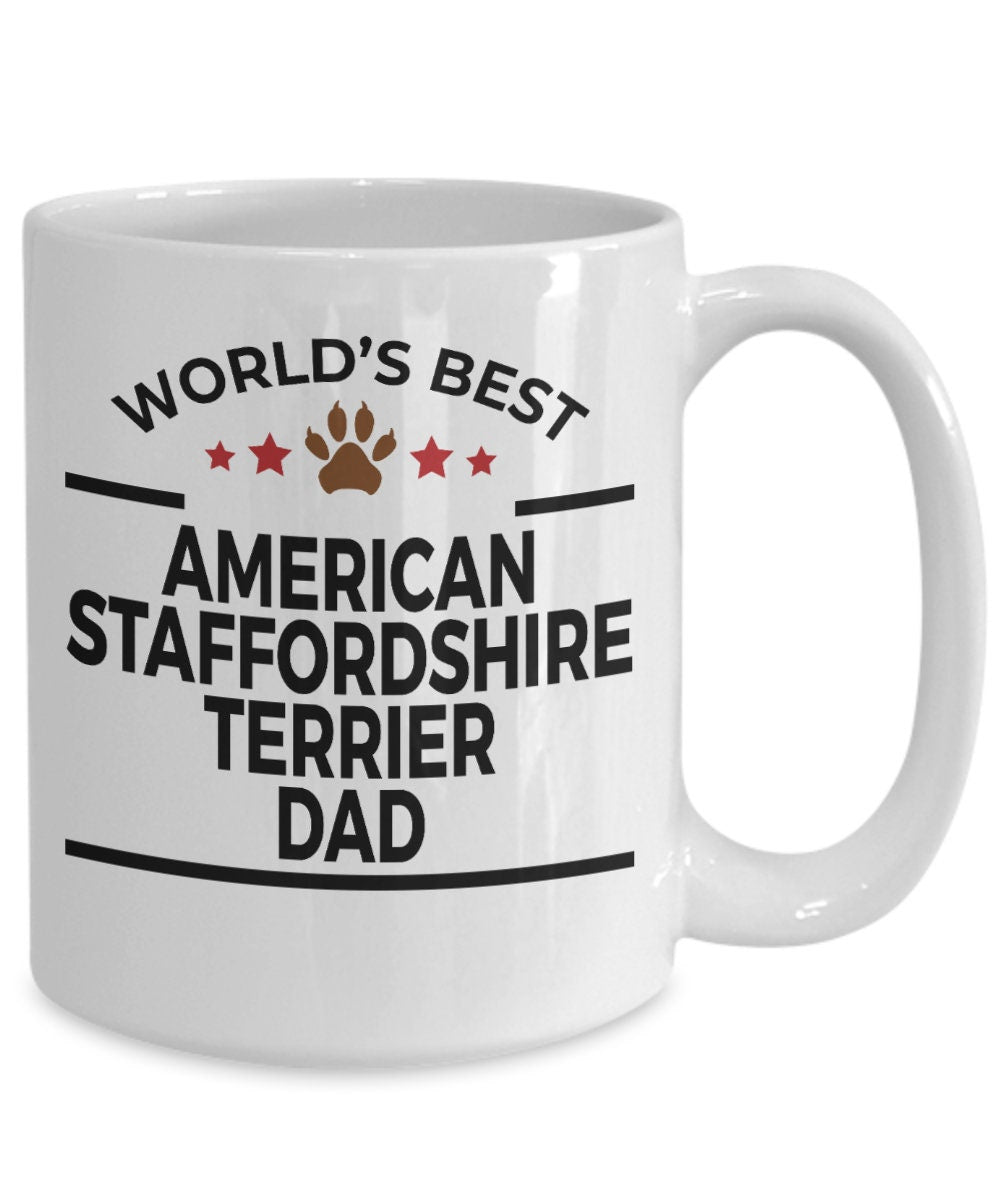 American Staffordshire Terrier Dog Dad Mug - Mallard Moon Gift Shop