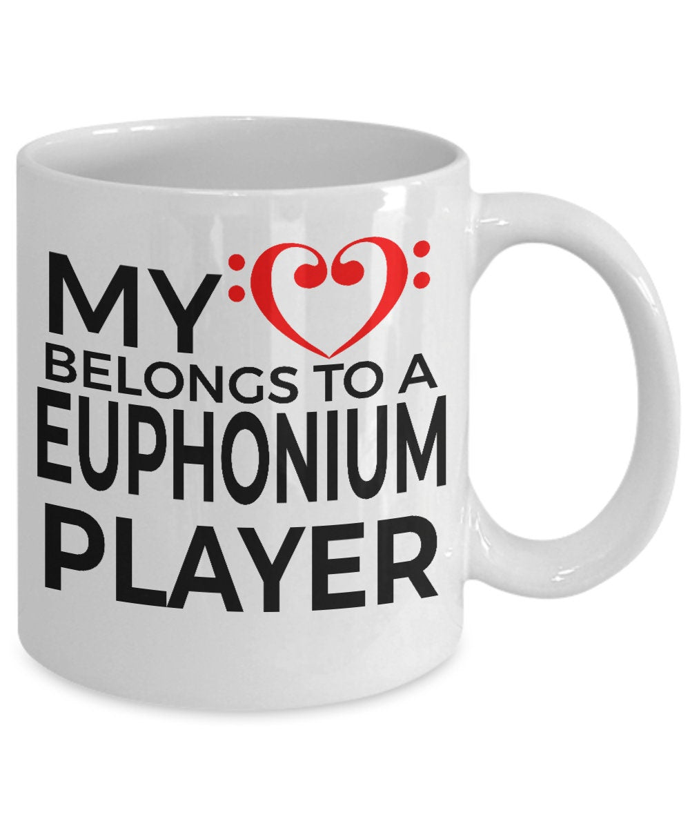 Euphonium Player Romantic Mug - My Heart Belongs to a Euphonium Player - Mallard Moon Gift Shop