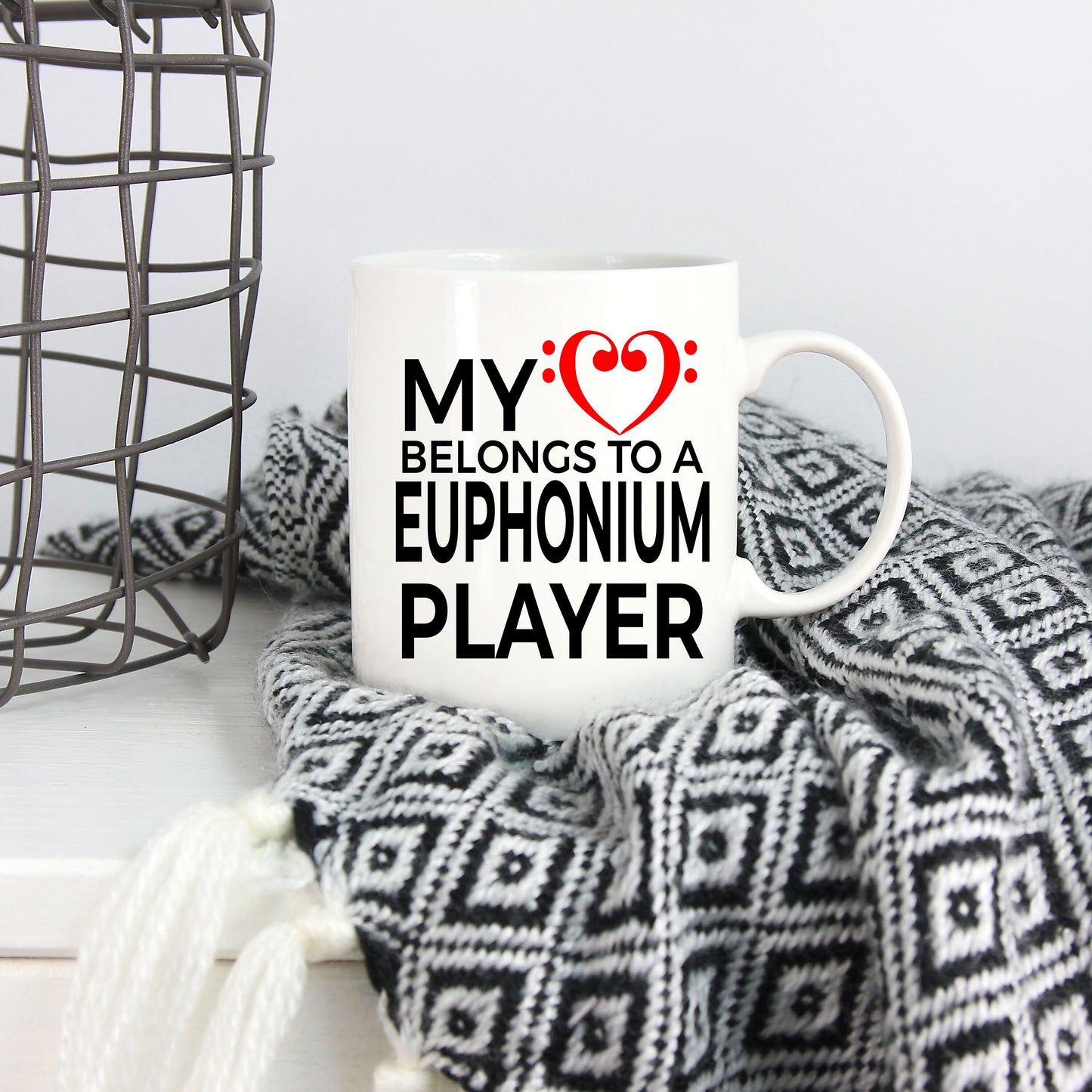 Euphonium Player Romantic Mug - My Heart Belongs to a Euphonium Player - Mallard Moon Gift Shop