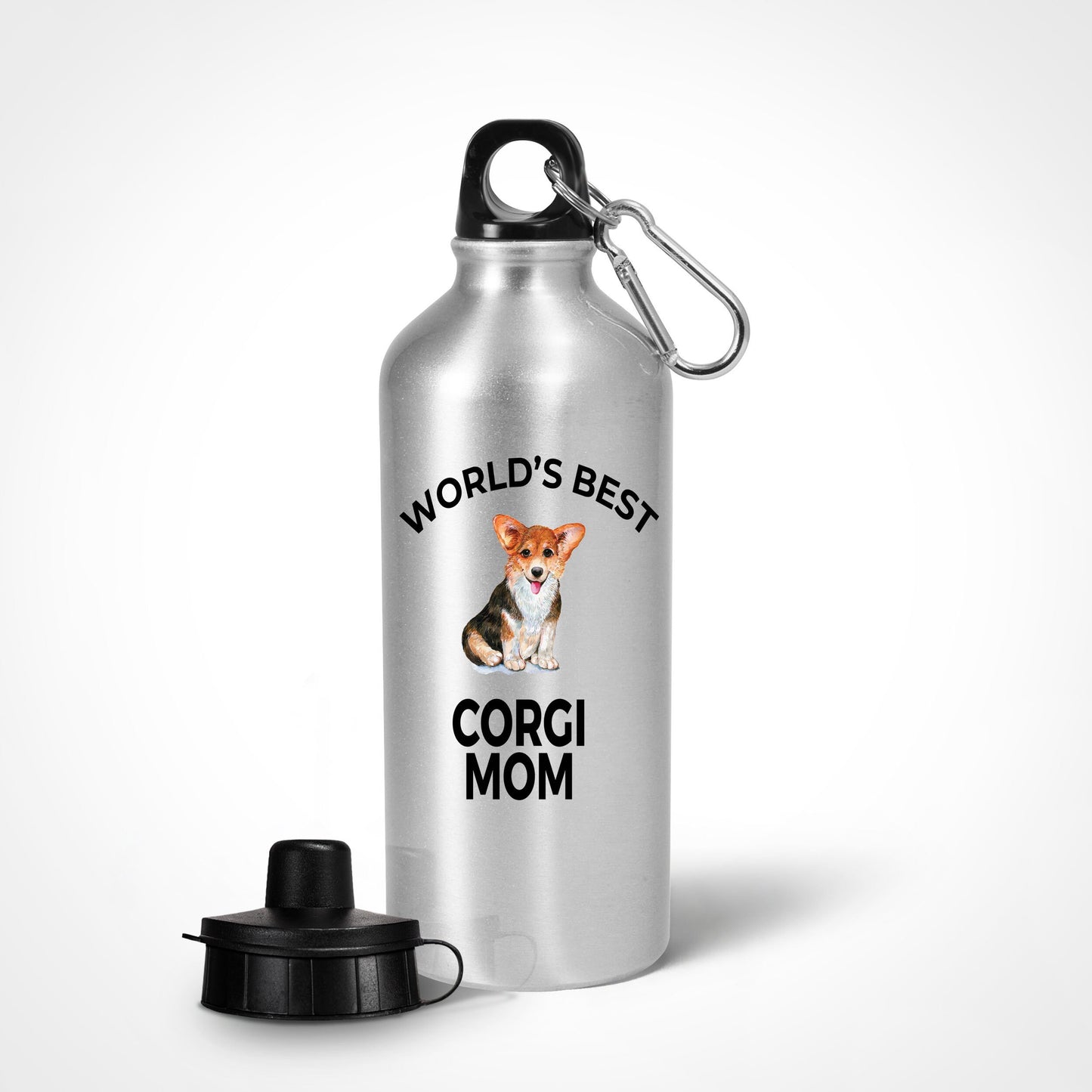 Corgi Dog Lover Gift Word's Best Mom Birthday Mother's Day Present Aluminum BPA-free Water Bottle - Mallard Moon Gift Shop