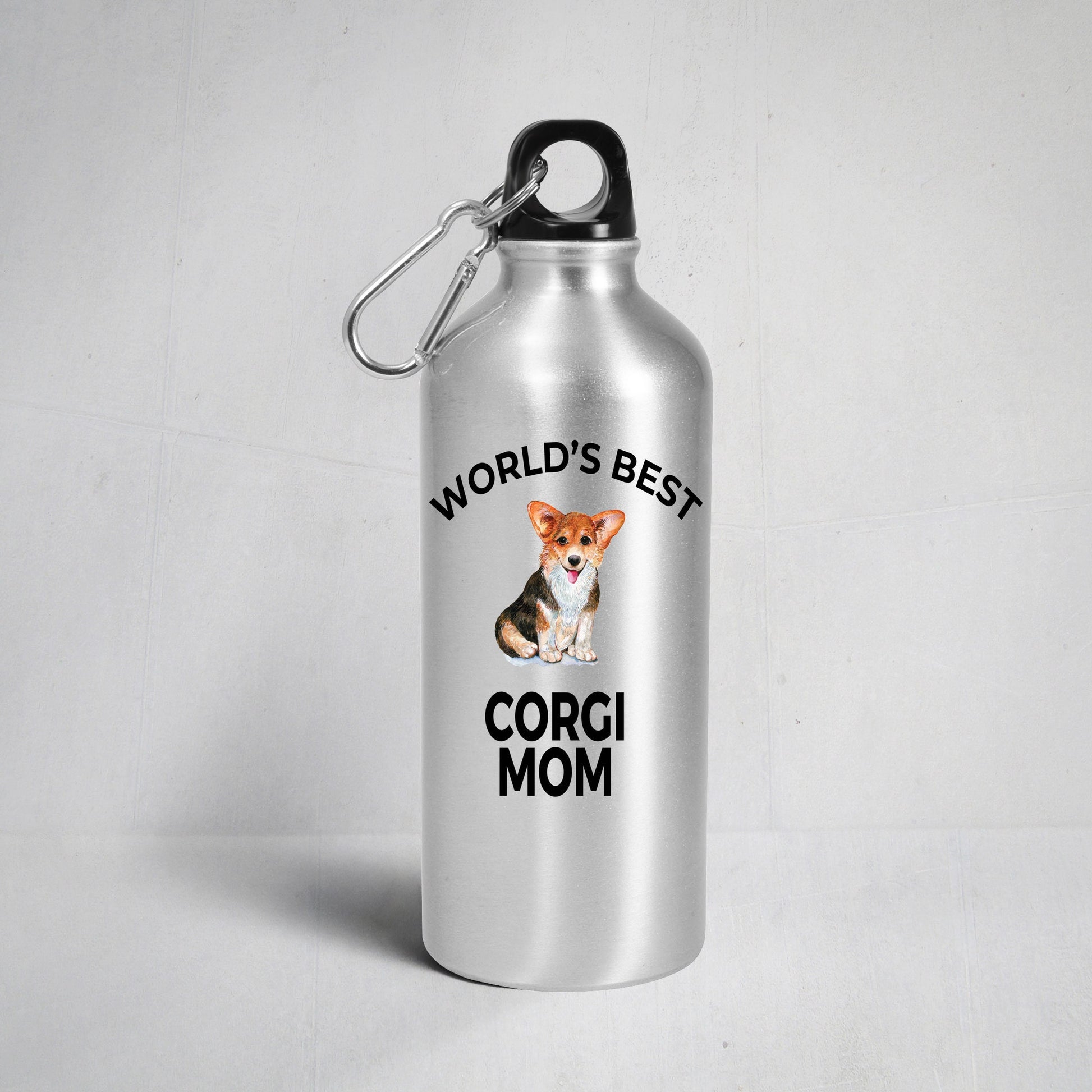 Corgi Dog Lover Gift Word's Best Mom Birthday Mother's Day Present Aluminum BPA-free Water Bottle - Mallard Moon Gift Shop