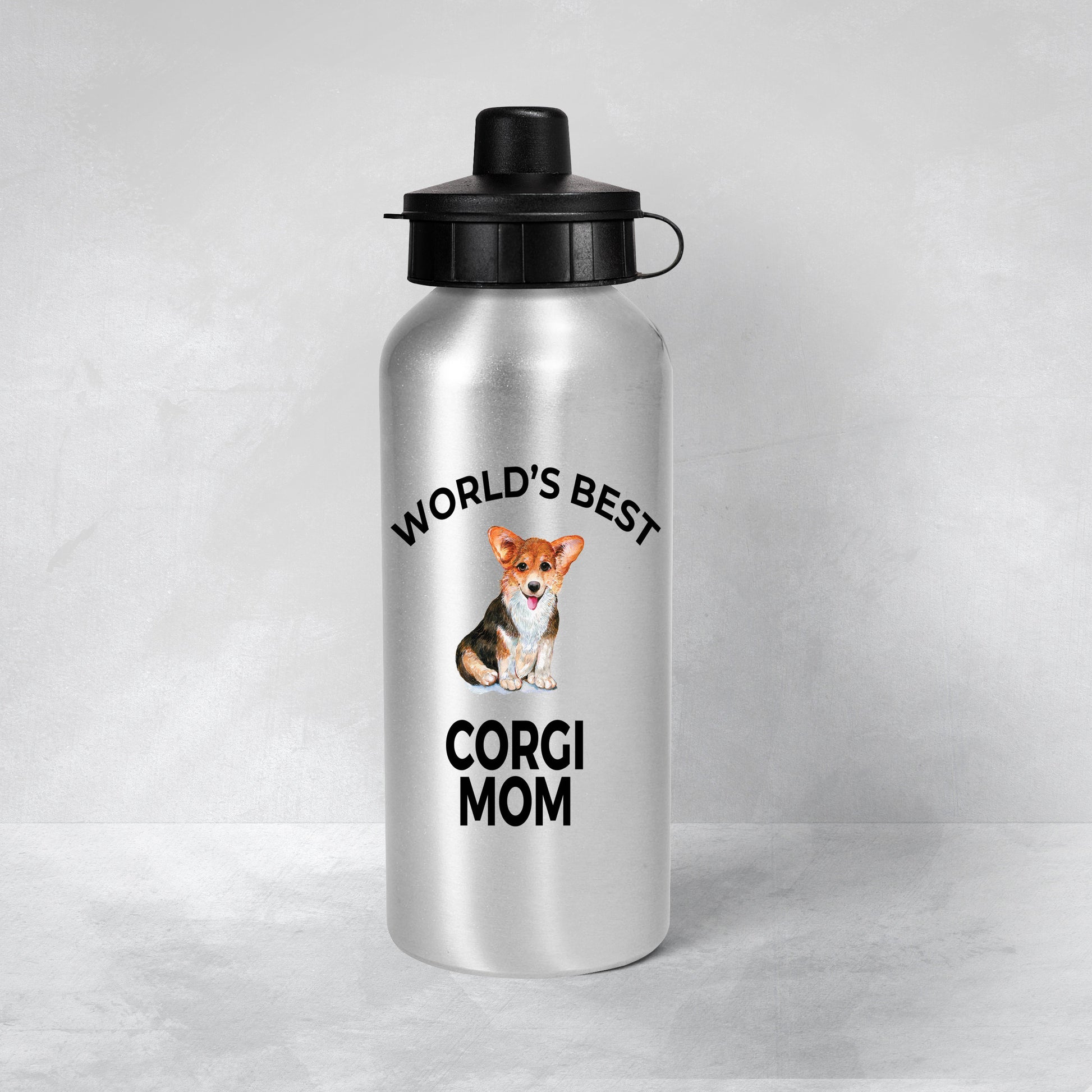Corgi Dog Lover Gift Word's Best Mom Birthday Mother's Day Present Aluminum BPA-free Water Bottle - Mallard Moon Gift Shop