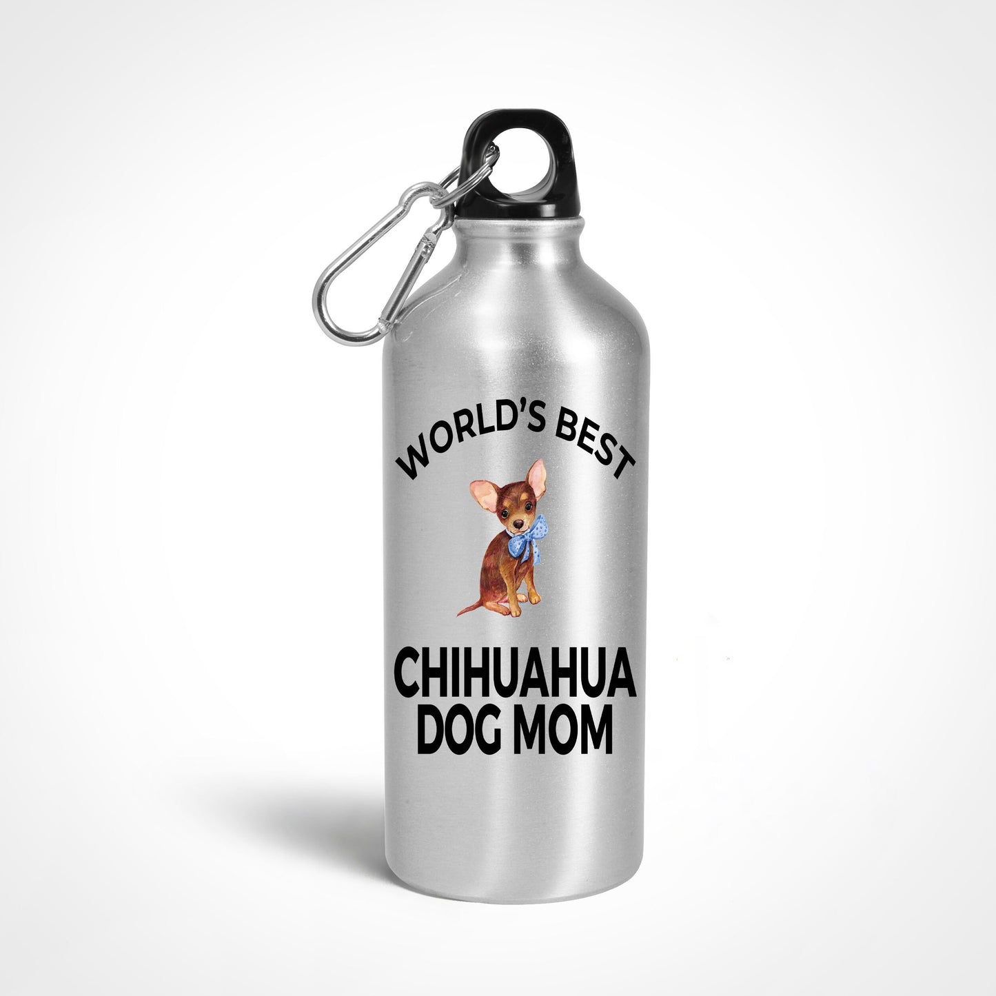 Chihuahua Dog Lover Gift Word's Best Mom Birthday Mother's Day Present Aluminum BPA-free Water Bottle - Mallard Moon Gift Shop