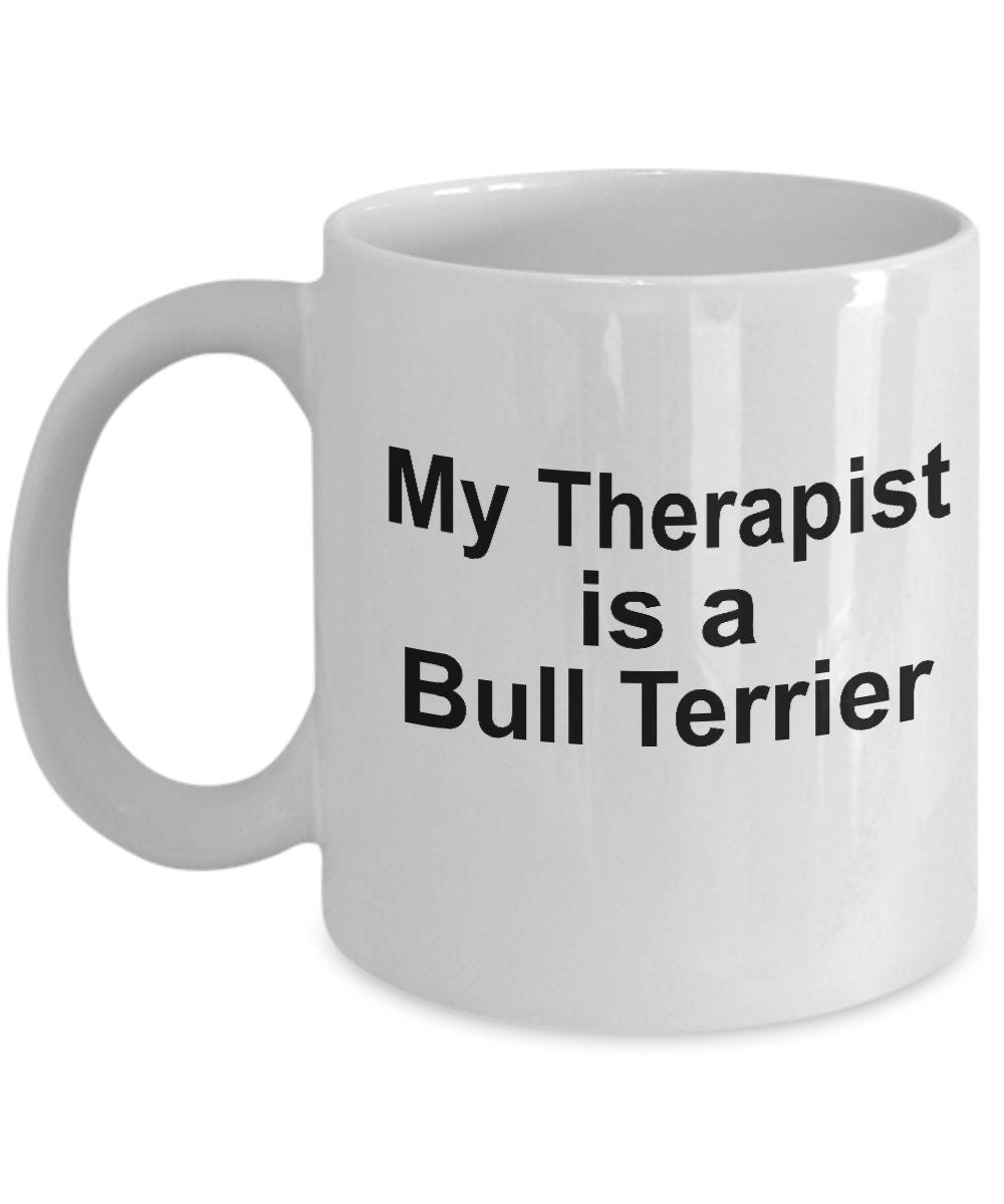 Bull Terrier Therapist Dog Mug - Mallard Moon Gift Shop