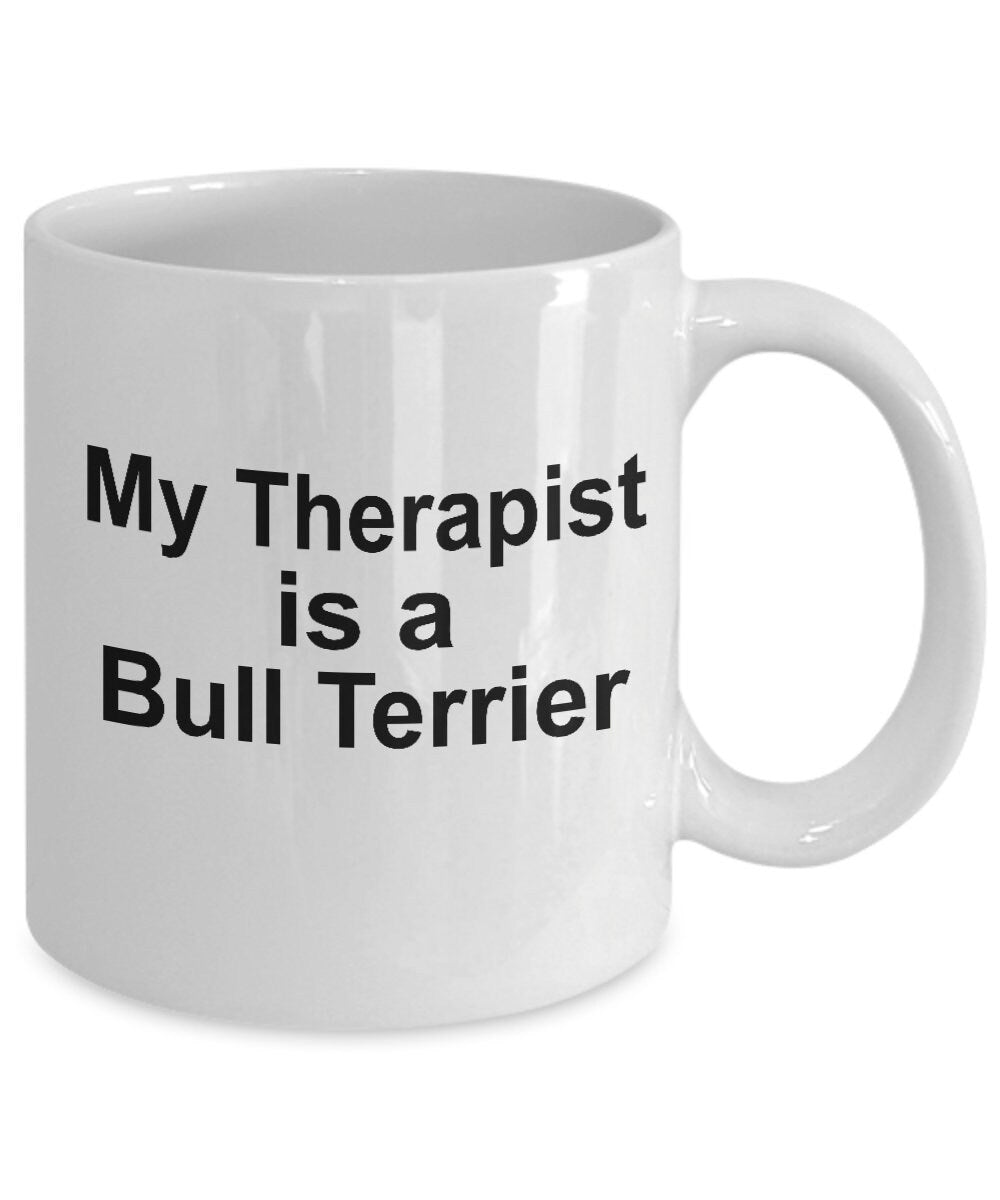 Bull Terrier Therapist Dog Mug - Mallard Moon Gift Shop
