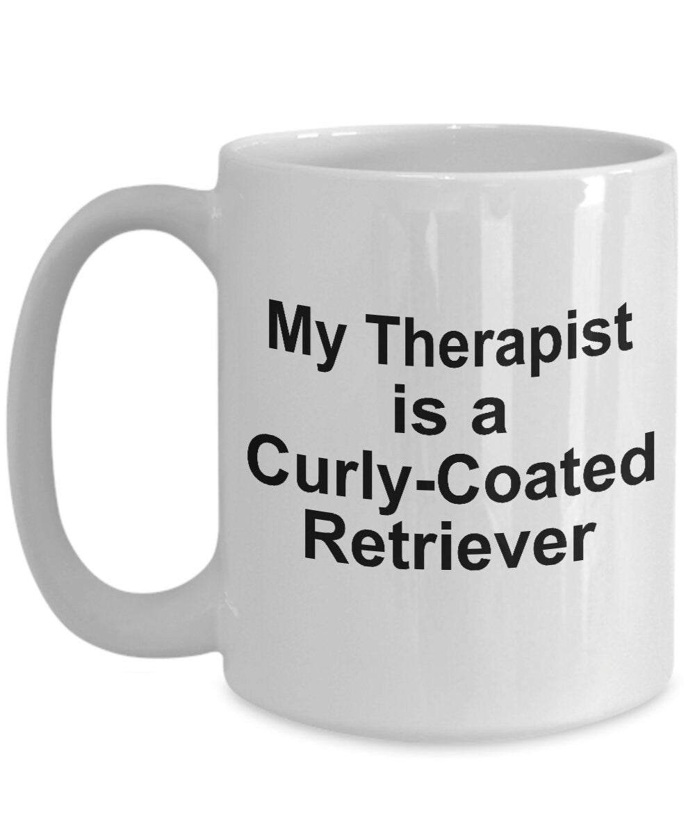 Curly-Coated Retriever Dog Therapist Mug - Mallard Moon Gift Shop