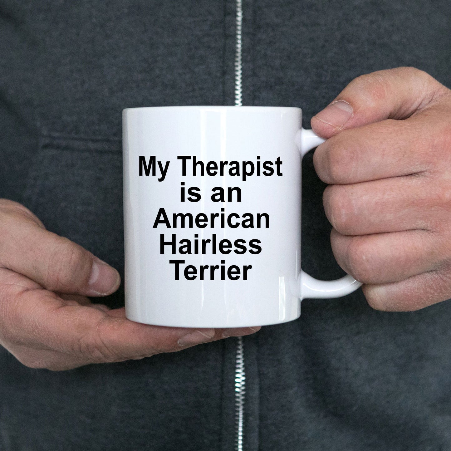 American Hairless Terrier Dog Therapist Mug - Mallard Moon Gift Shop