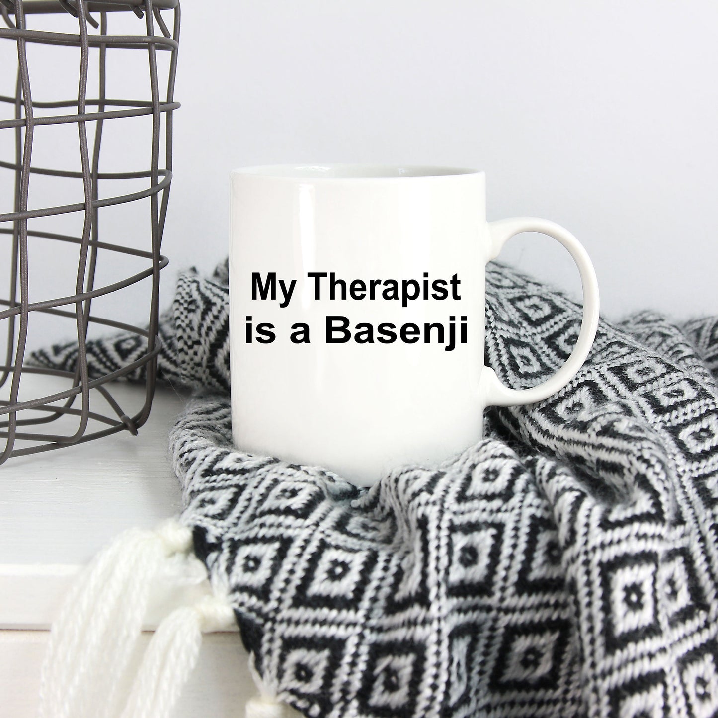 Basenji Dog Therapist Mug - Mallard Moon Gift Shop