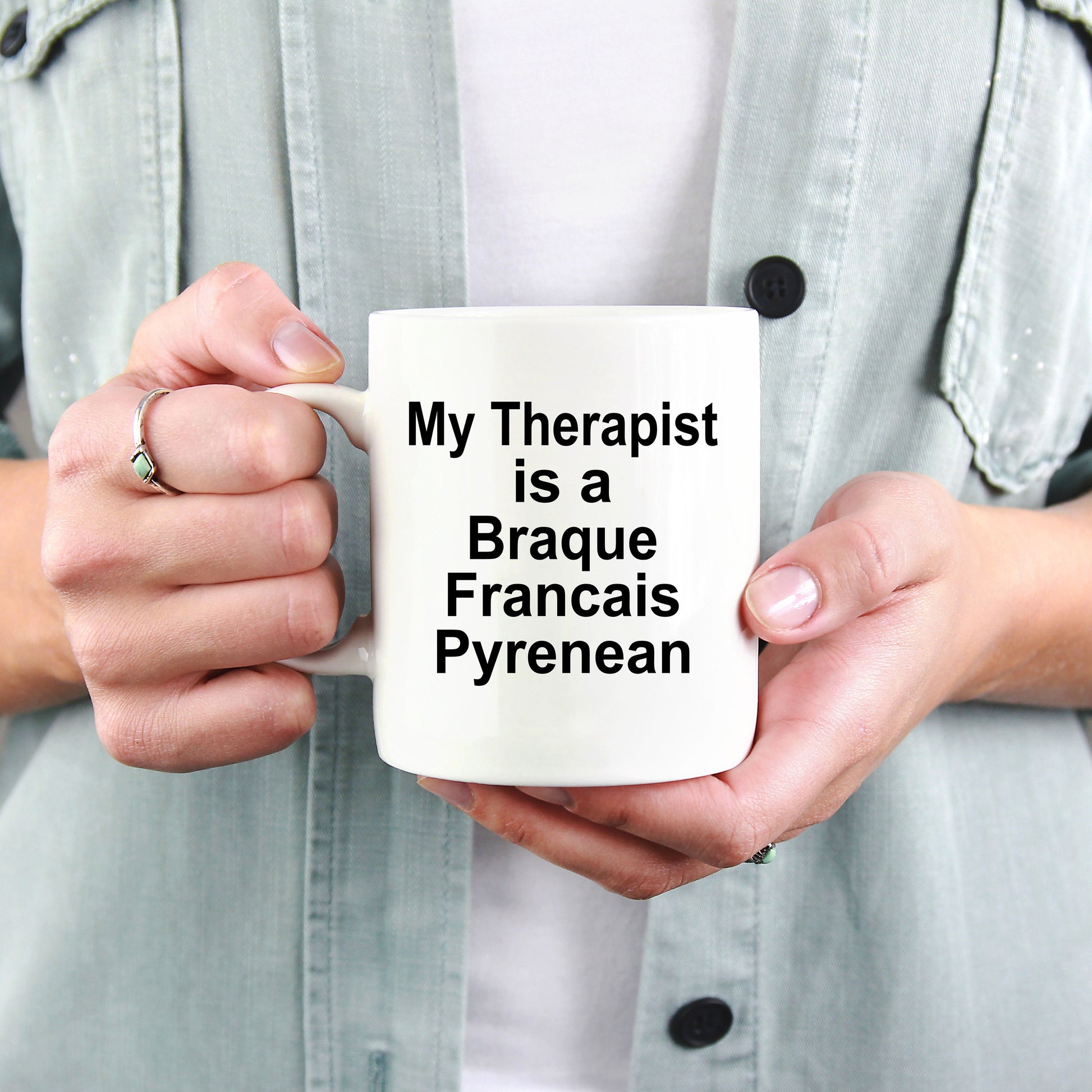 Braque Francais Pyrenean Dog Therapist Mug - Mallard Moon Gift Shop