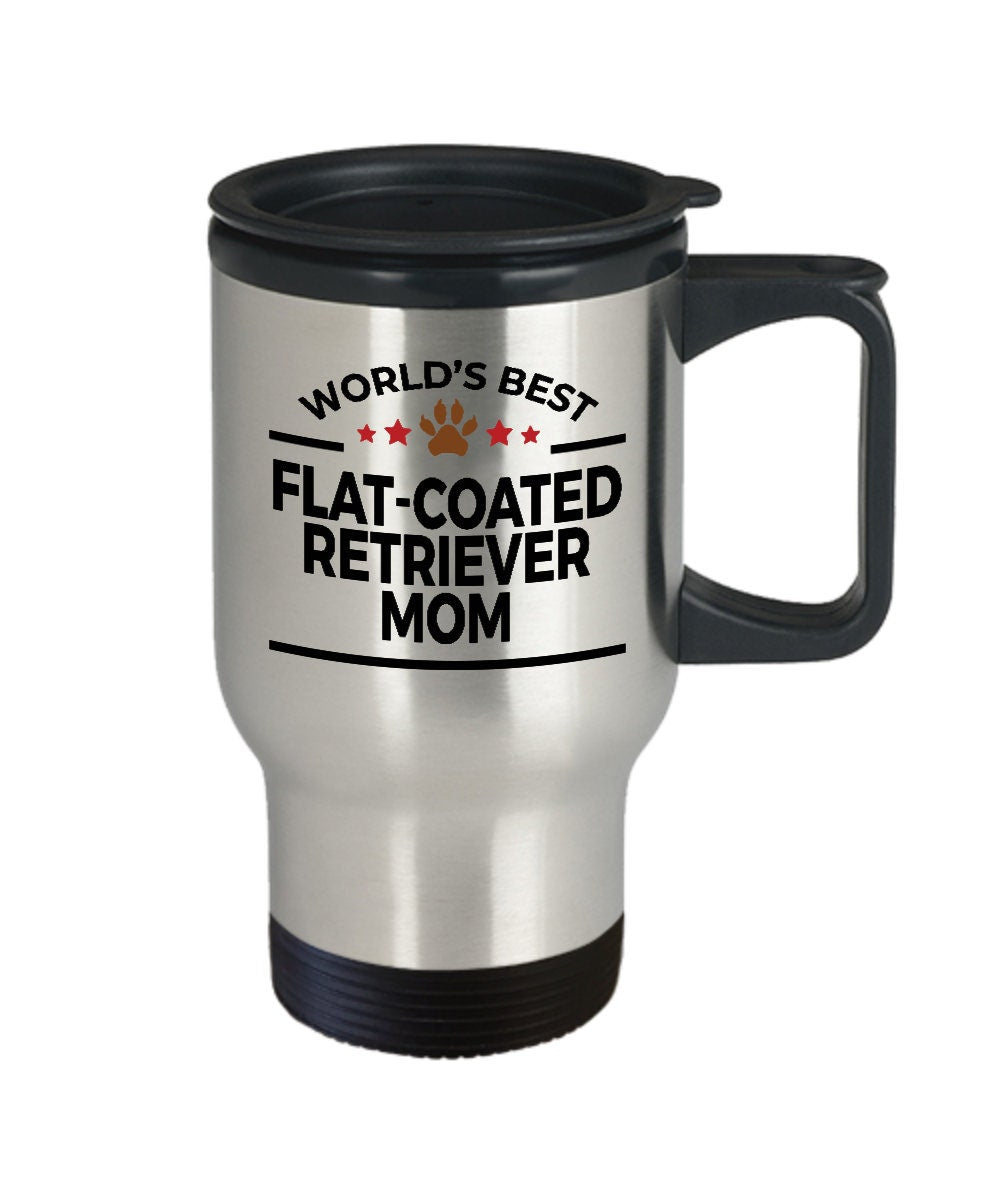 Flat-coated Retriever Dog Mom travel tumbler mug - Mallard Moon Gift Shop