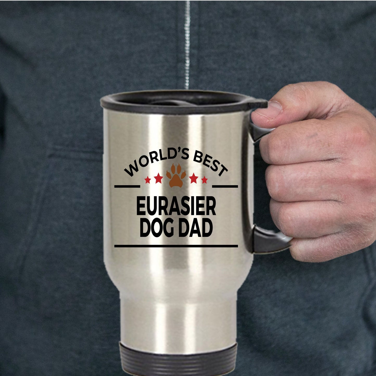 Eurasier Dog Dad Travel Tumbler Mug