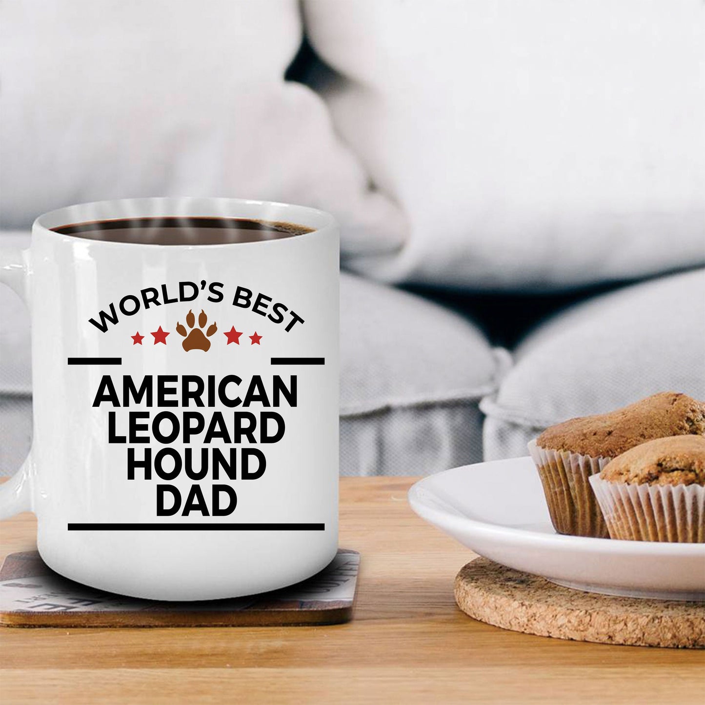 American Leopard Hound Dog Dad Mug - Mallard Moon Gift Shop