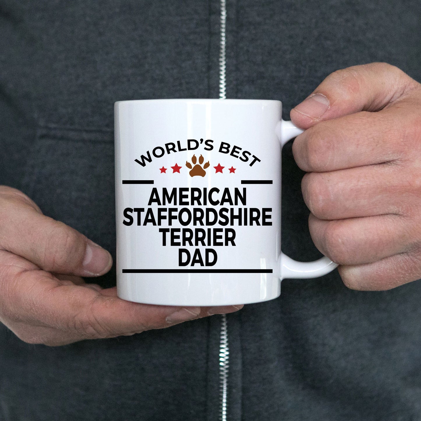American Staffordshire Terrier Dog Dad Mug - Mallard Moon Gift Shop
