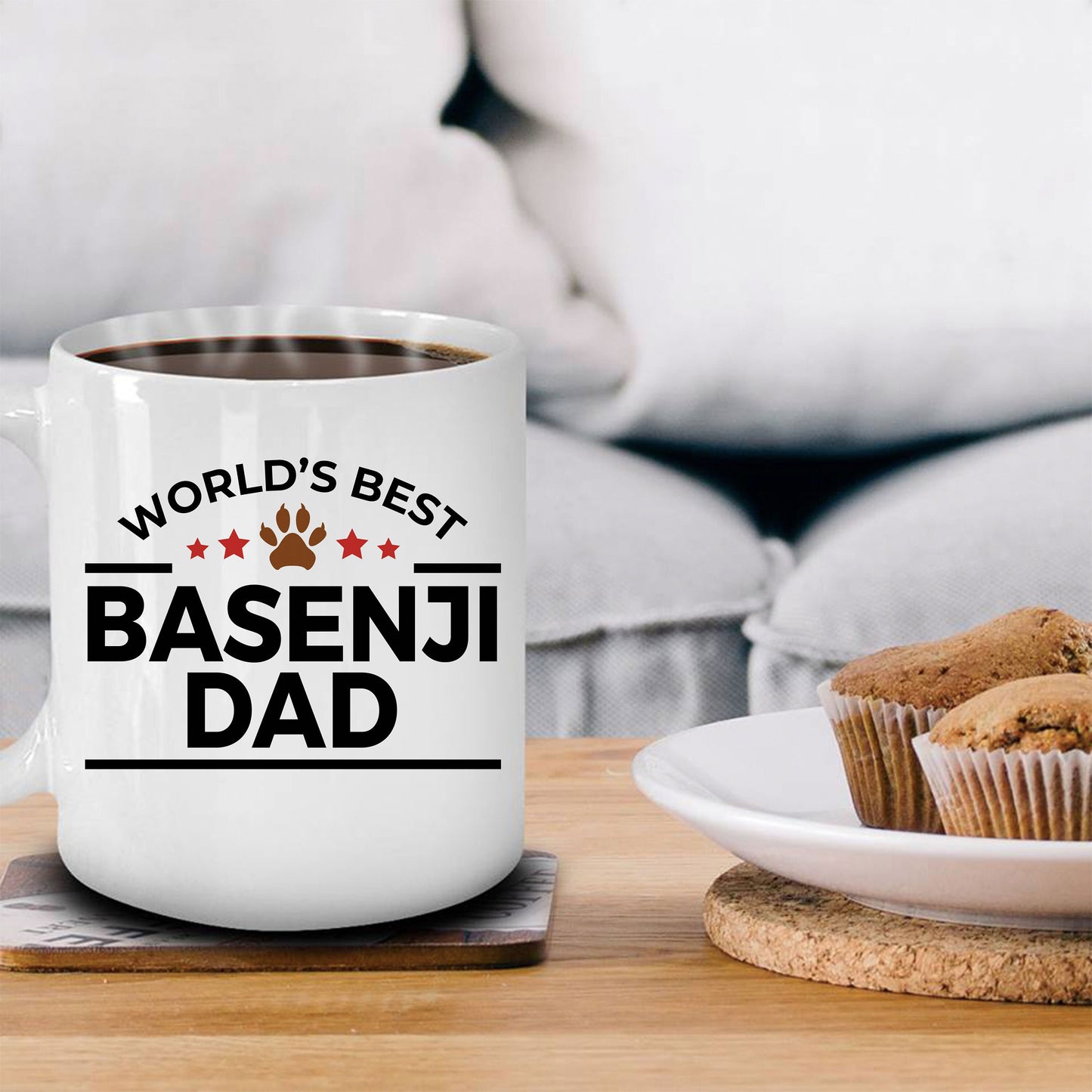 Basenji Dog Dad Mug - Mallard Moon Gift Shop