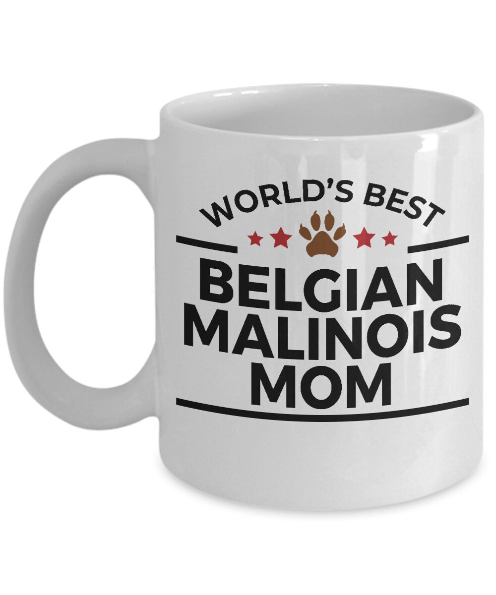 Belgian Malinois World's Best Dog Mom Custom Ceramic Coffee Mug - Mallard Moon Gift Shop