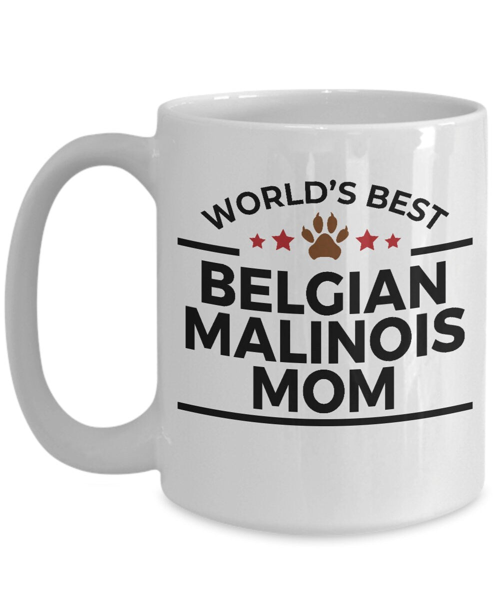 Belgian Malinois World's Best Dog Mom Custom Ceramic Coffee Mug - Mallard Moon Gift Shop