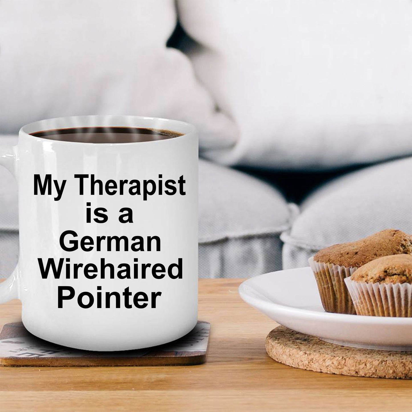 German Wirehaired Pointer Dog Therapist Mug - Mallard Moon Gift Shop