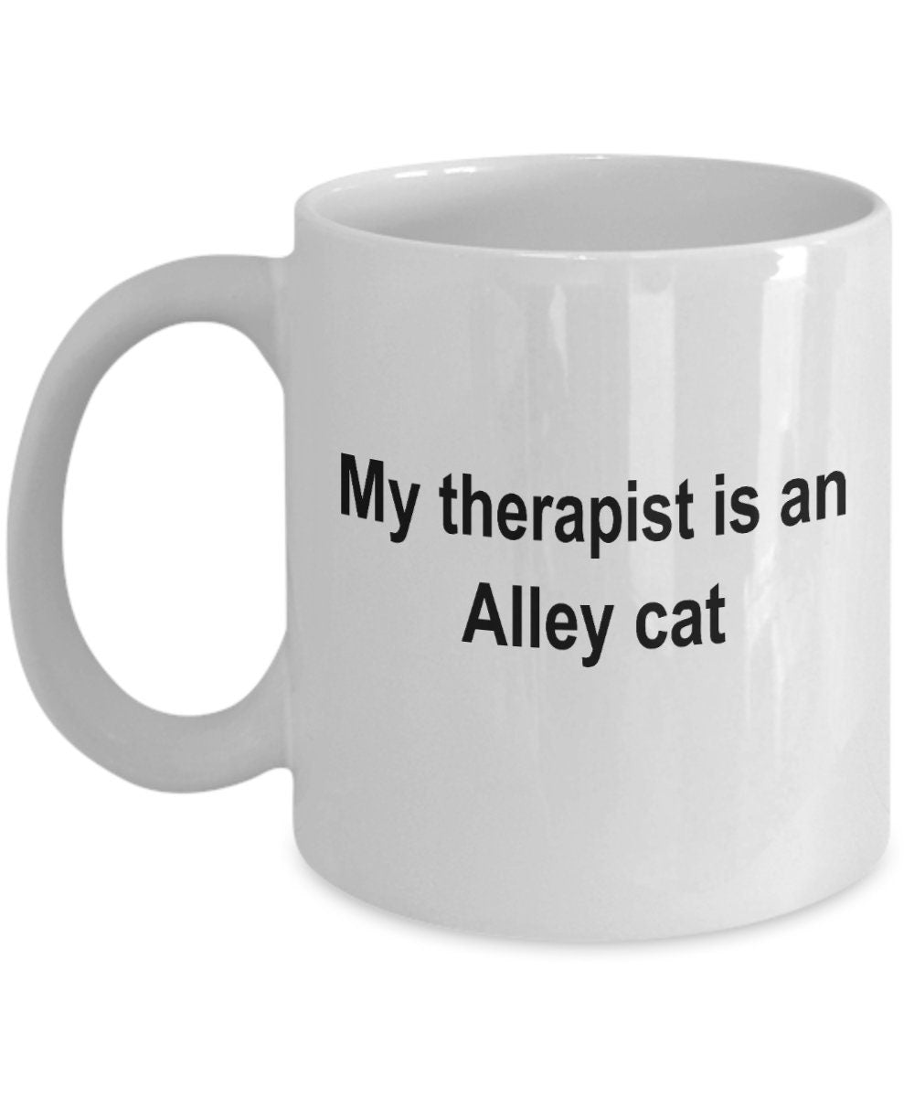 Alley Cat Therapist Gift Coffee Mug - Mallard Moon Gift Shop