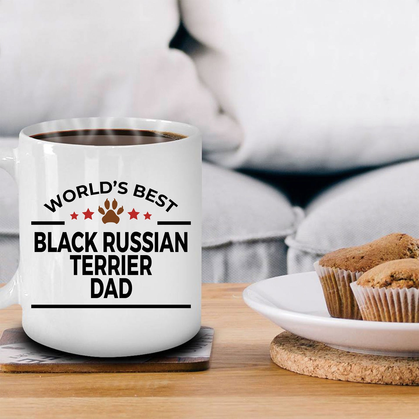 Black Russian Terrier Dog Dad Mug - Mallard Moon Gift Shop